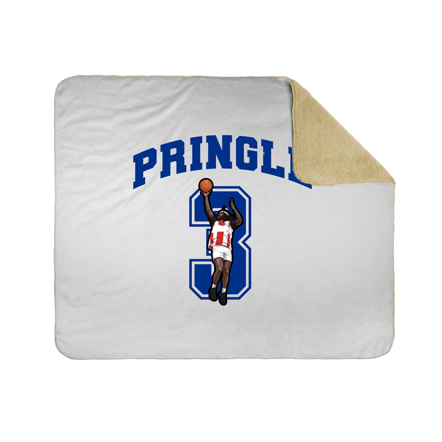 Throw Blanket — Number in White