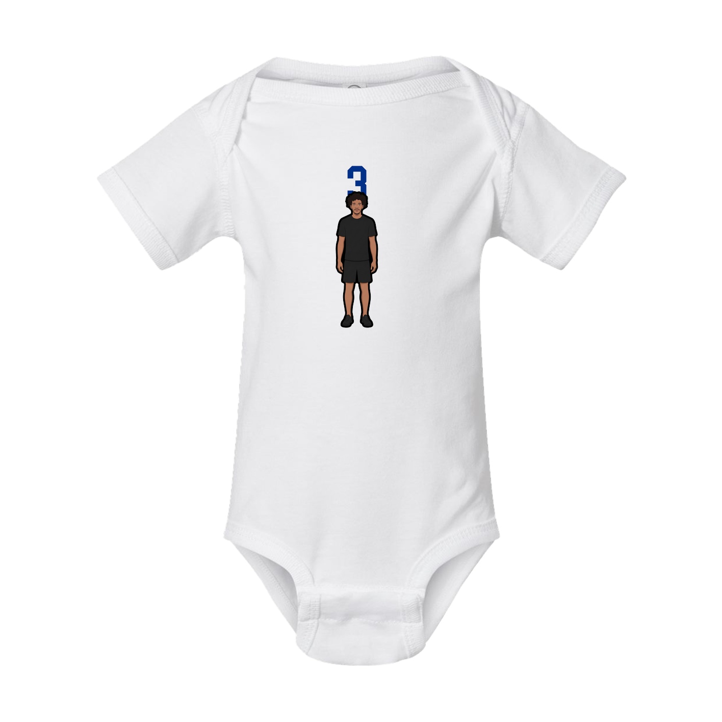 Baby Onesie — Number Top in White