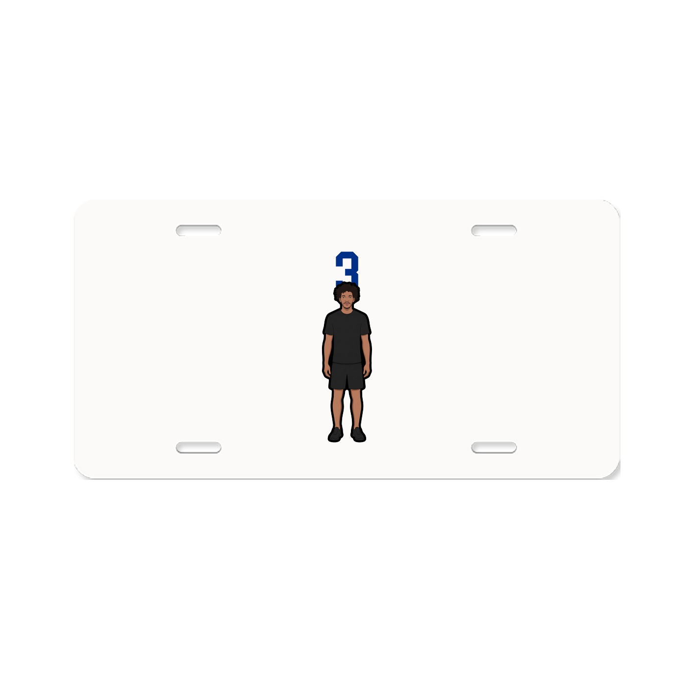 License Plate — Number Top in Classic
