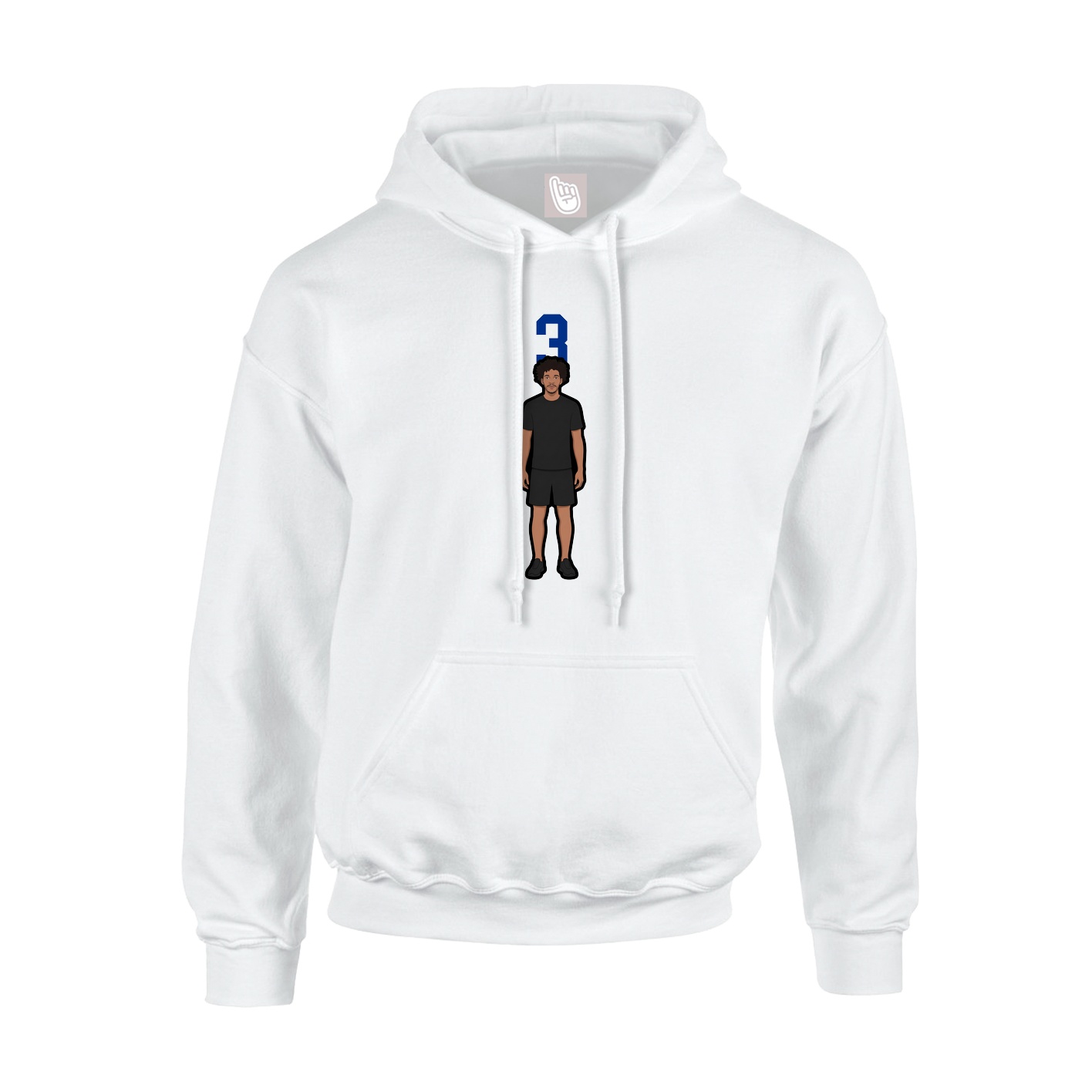 Hoodie — Number Top in White