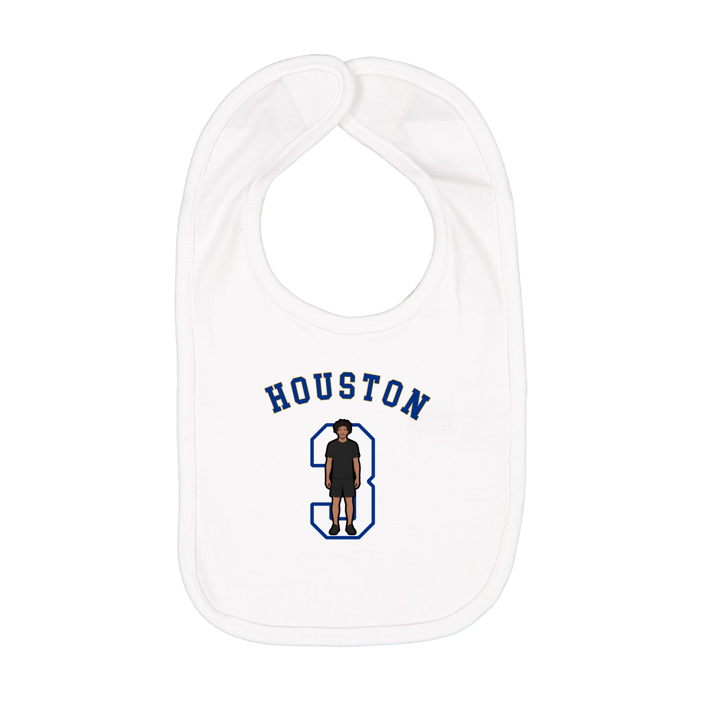 Infant Bib — Shirsey Arch in White