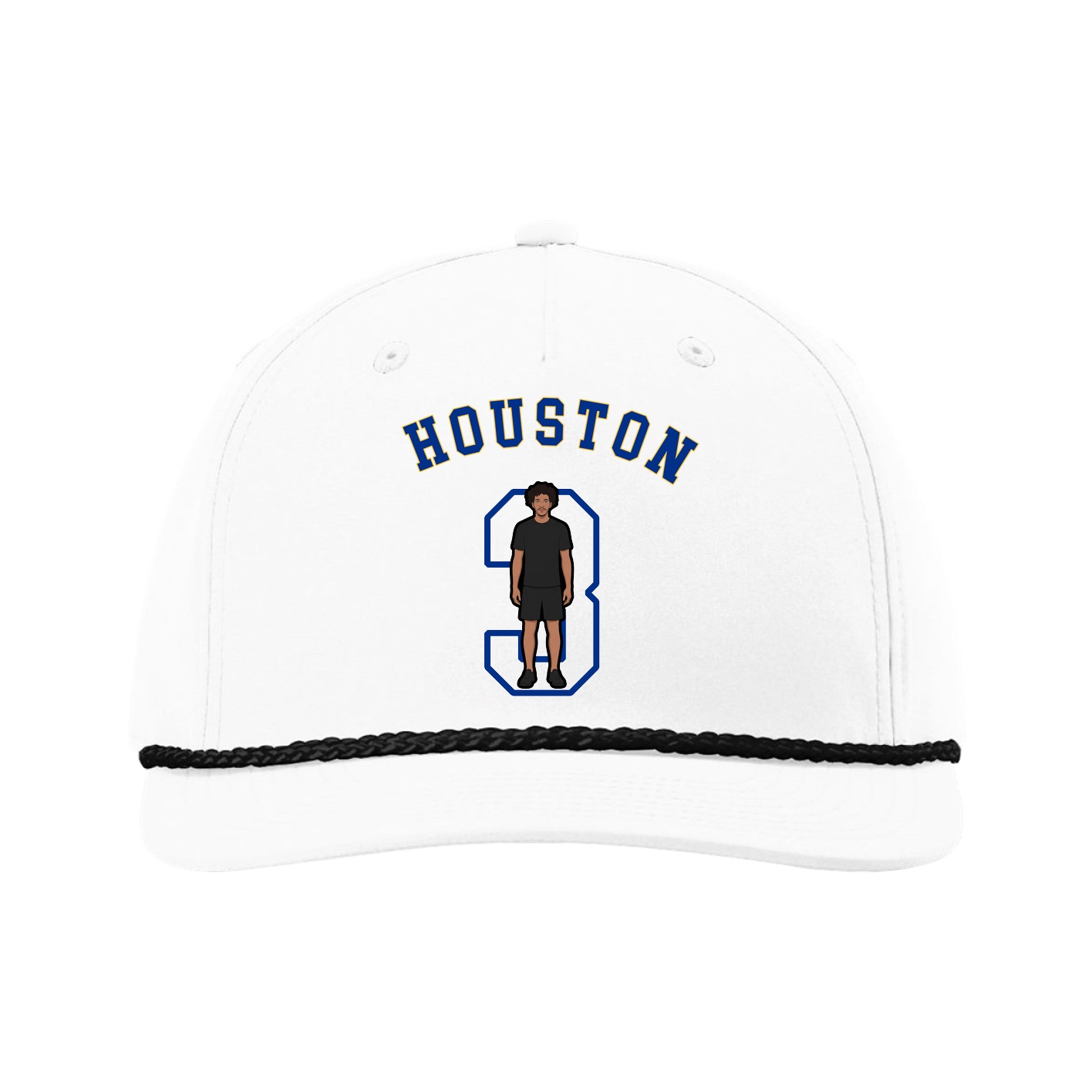 Five-Panel Classic Rope Cap — Shirsey Arch in White