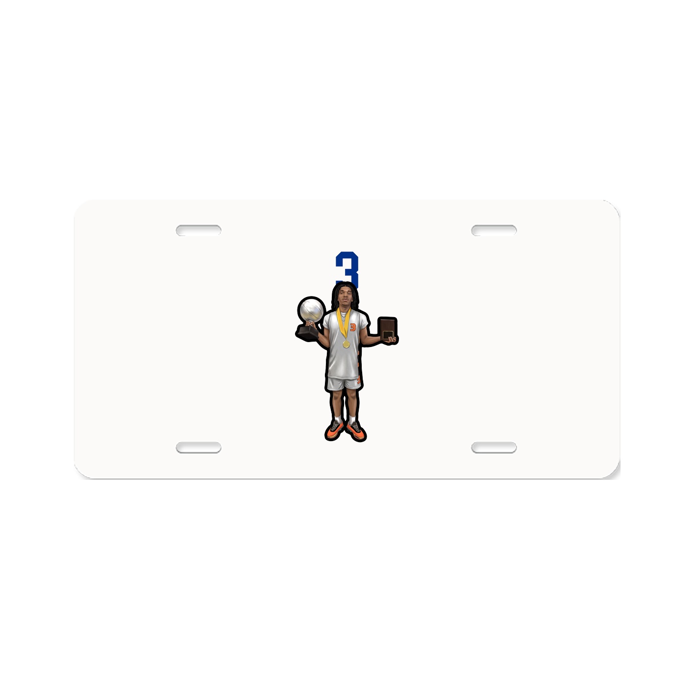 License Plate — Number Top in Classic