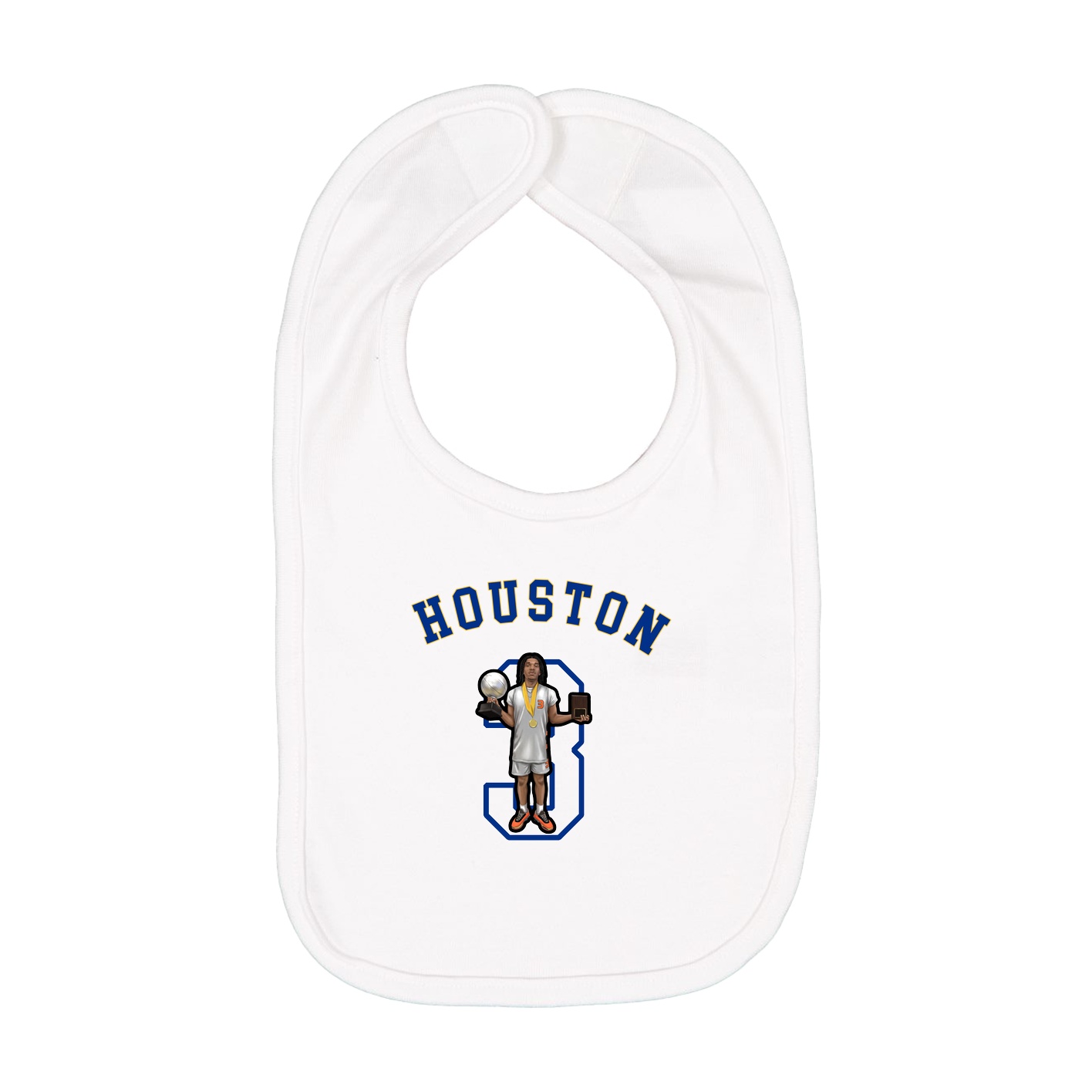 Infant Bib — Shirsey Arch in White