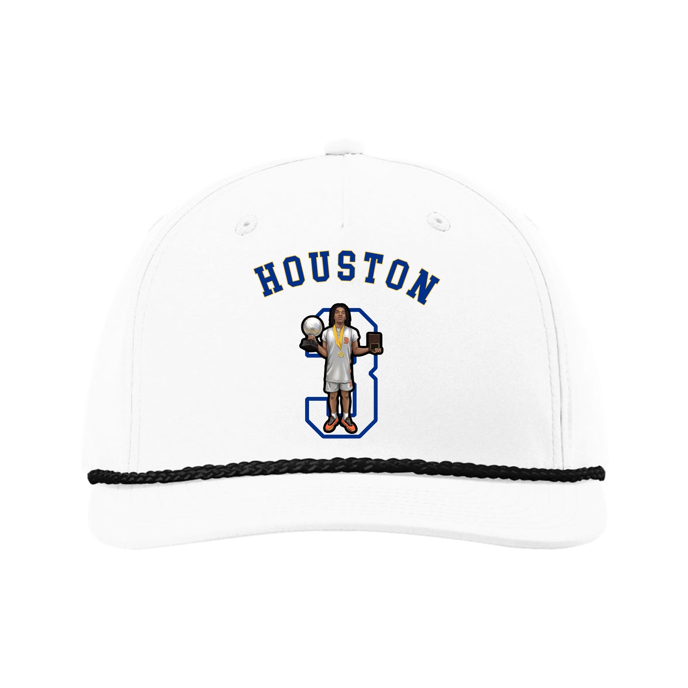 Five-Panel Classic Rope Cap — Shirsey Arch in White