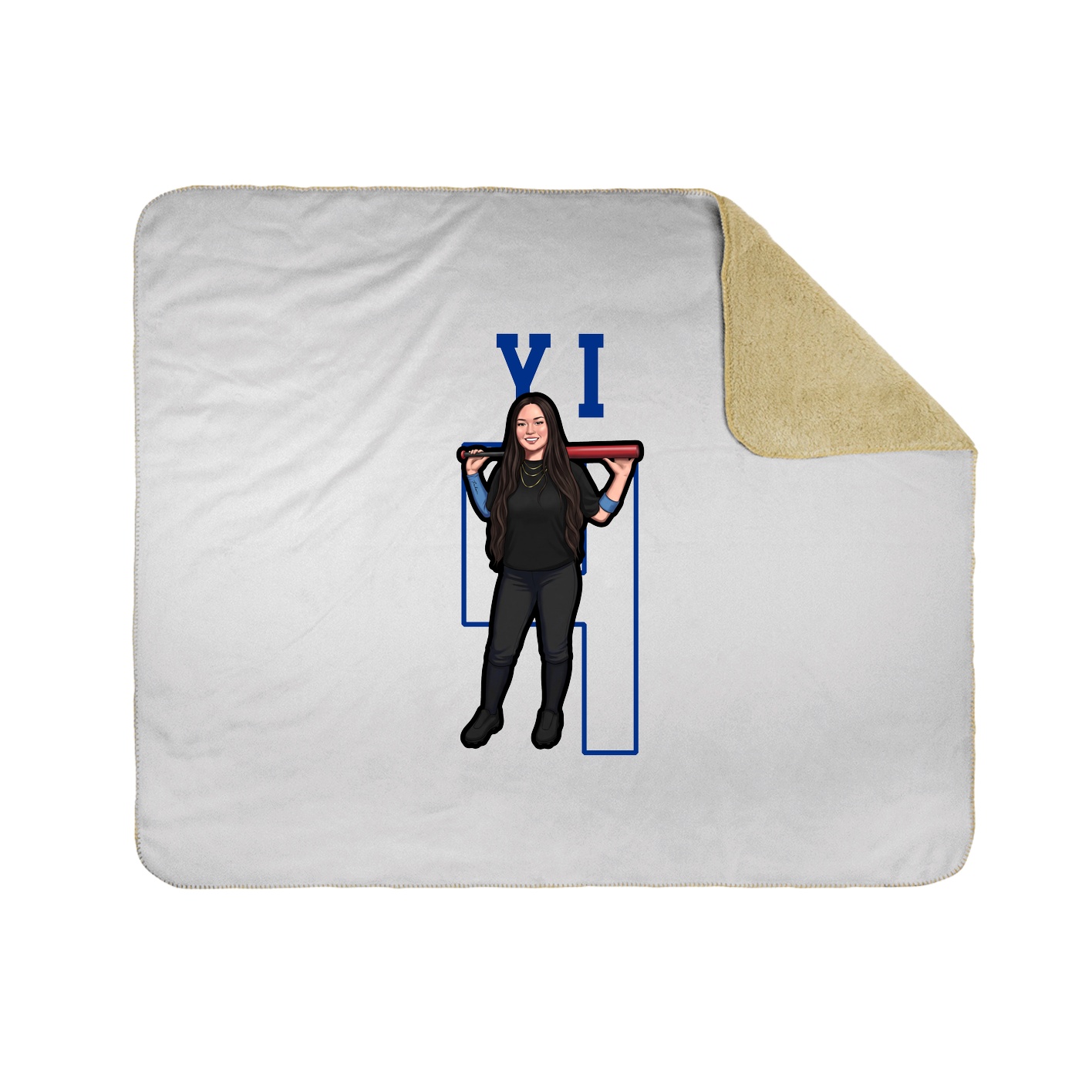 Throw Blanket — Shirsey in White