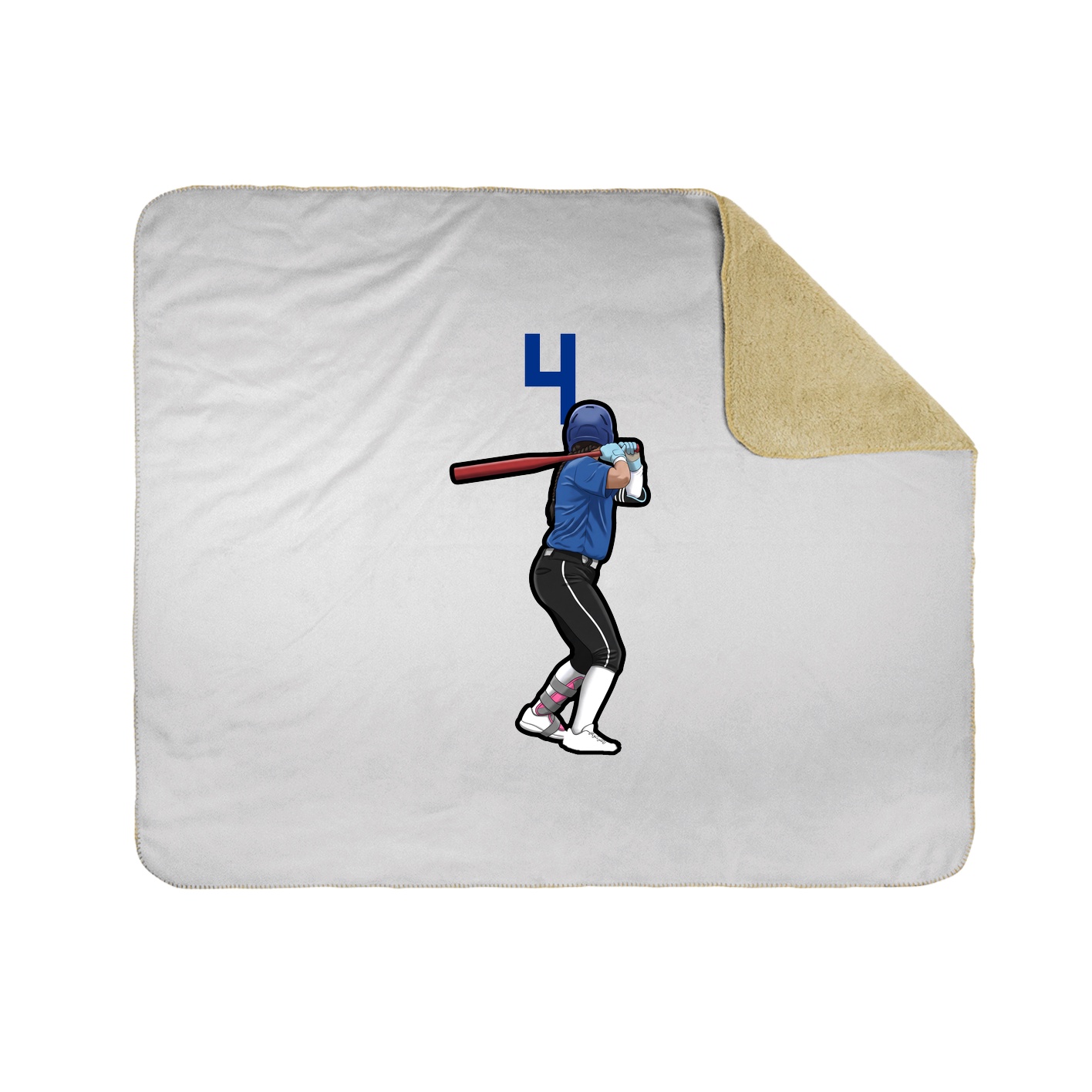 Throw Blanket — Number Top in White