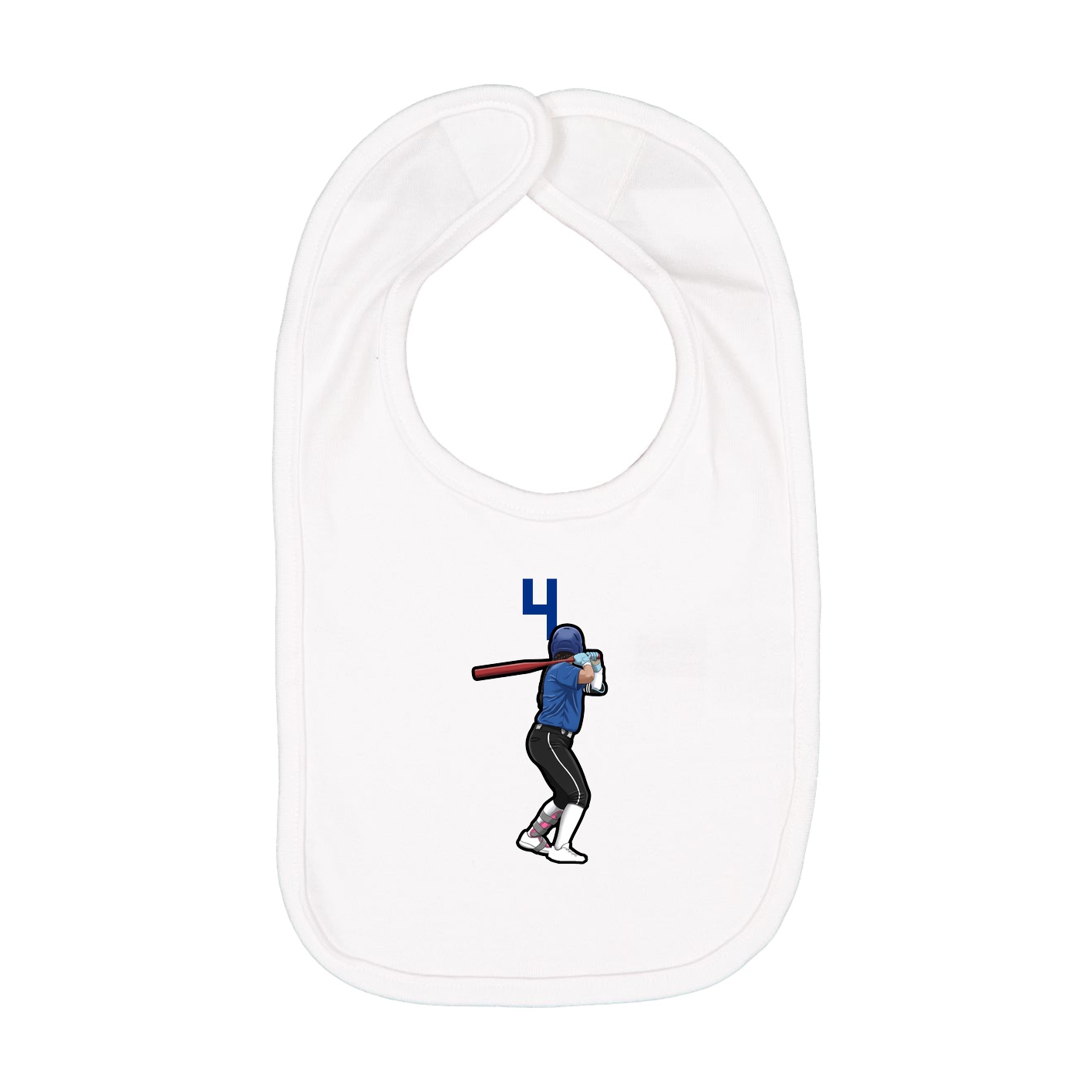 Infant Bib — Number Top in White