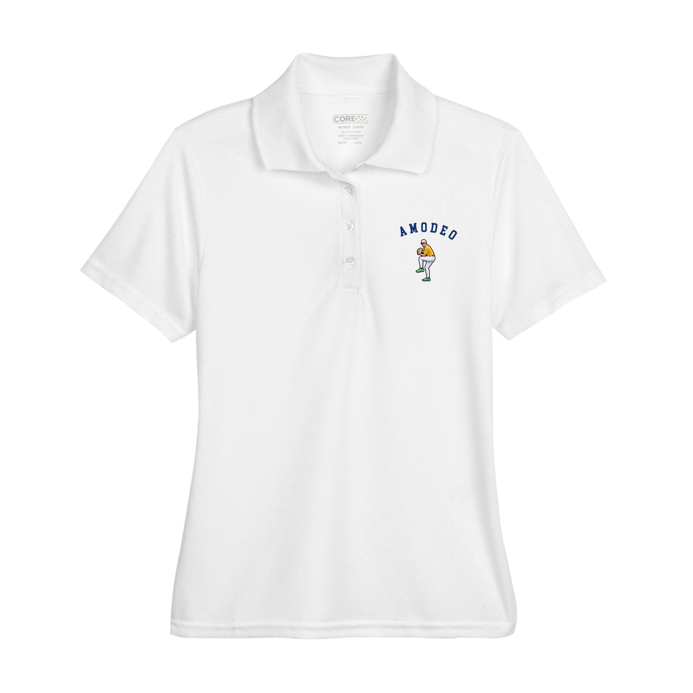 Womens Performance Polo — Shirsey Arch in White