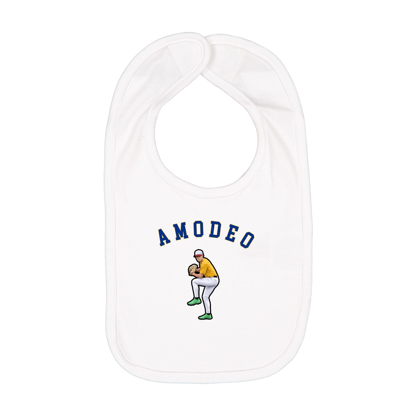Infant Bib — Shirsey Arch in White
