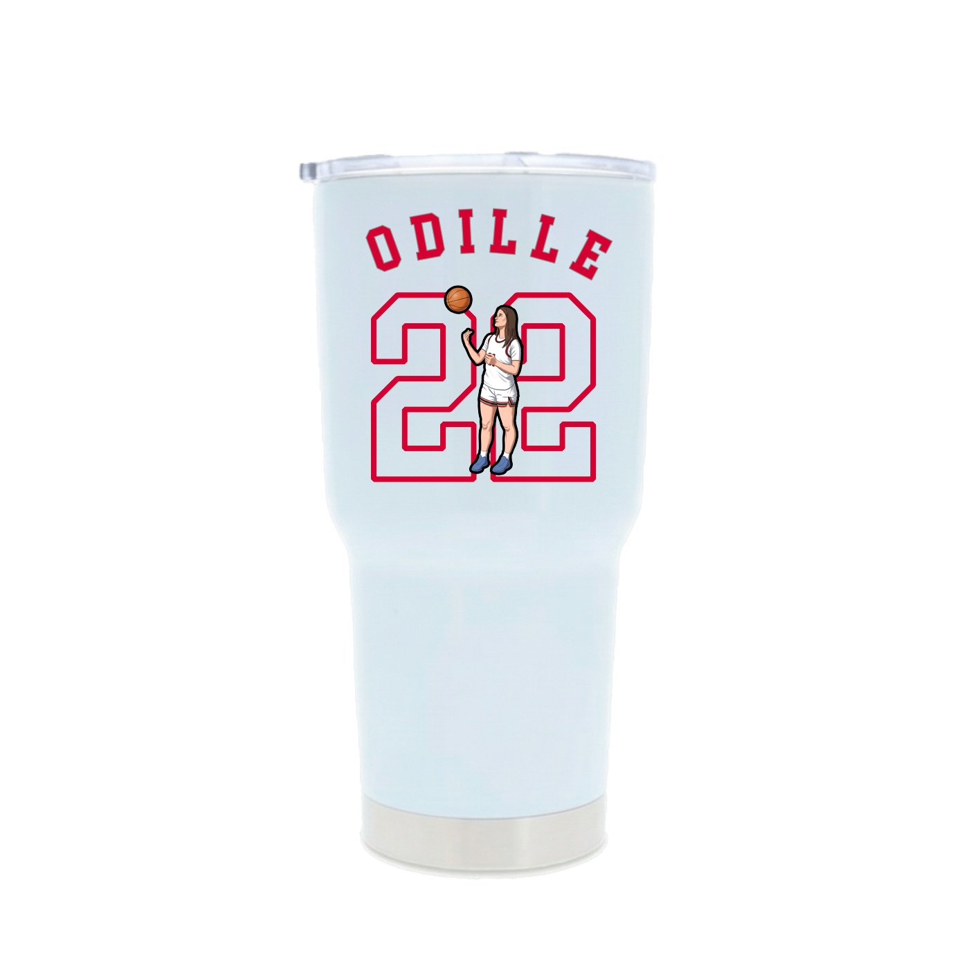 30oz Stainless Steel Tumbler — Shirsey Arch in White