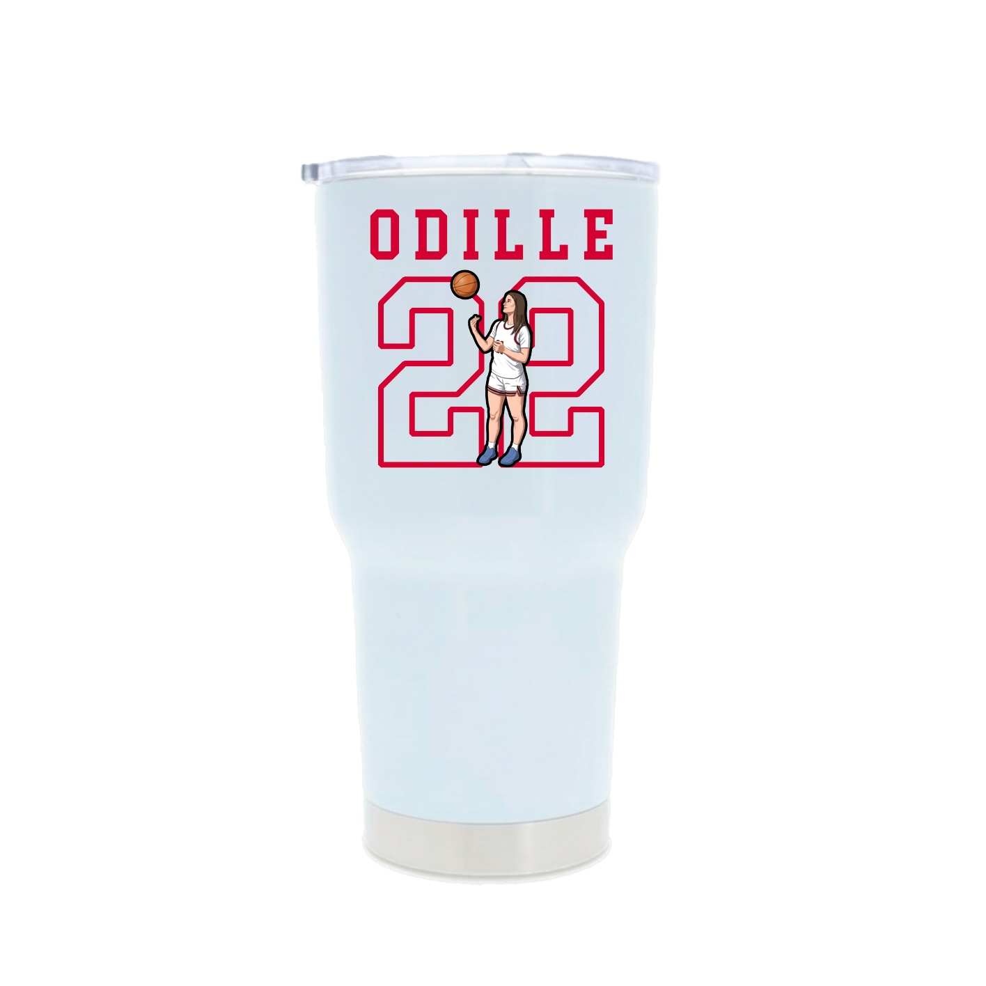 30oz Stainless Steel Tumbler — Shirsey in White