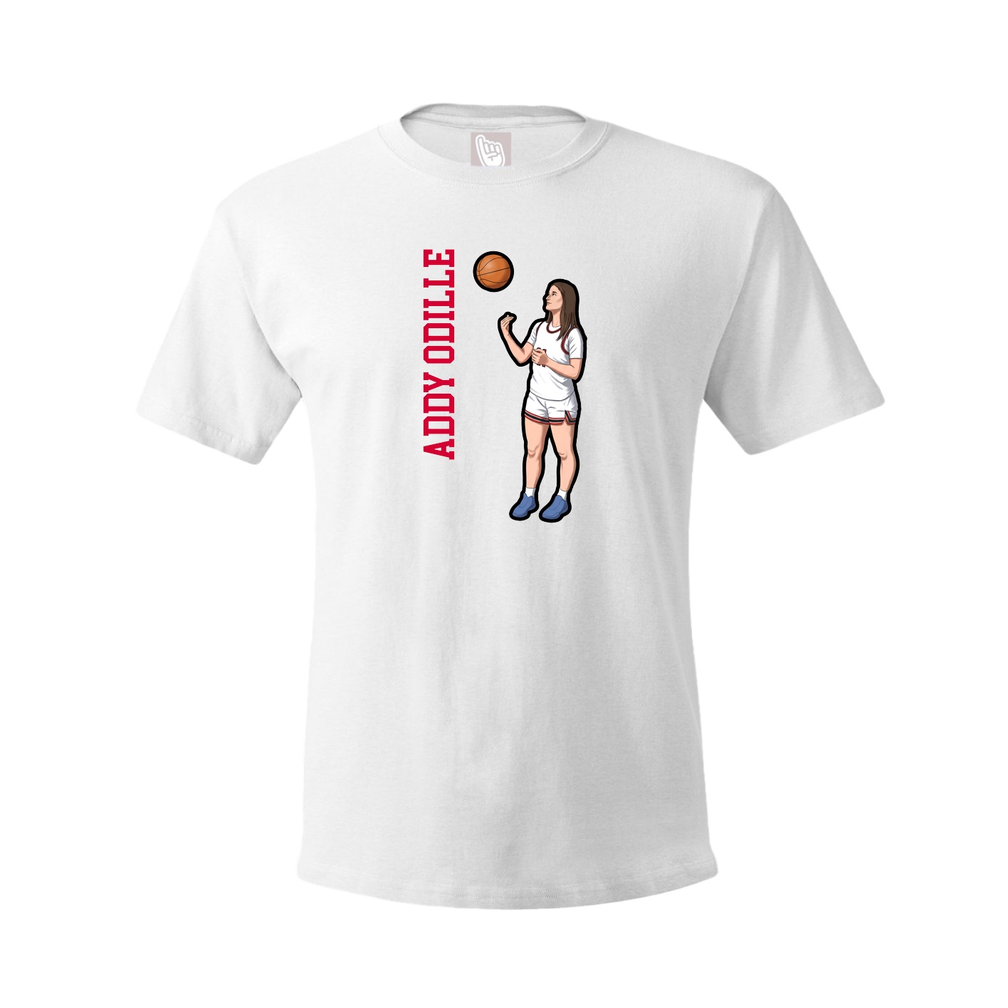 Youth Tee — Name Vertical in White