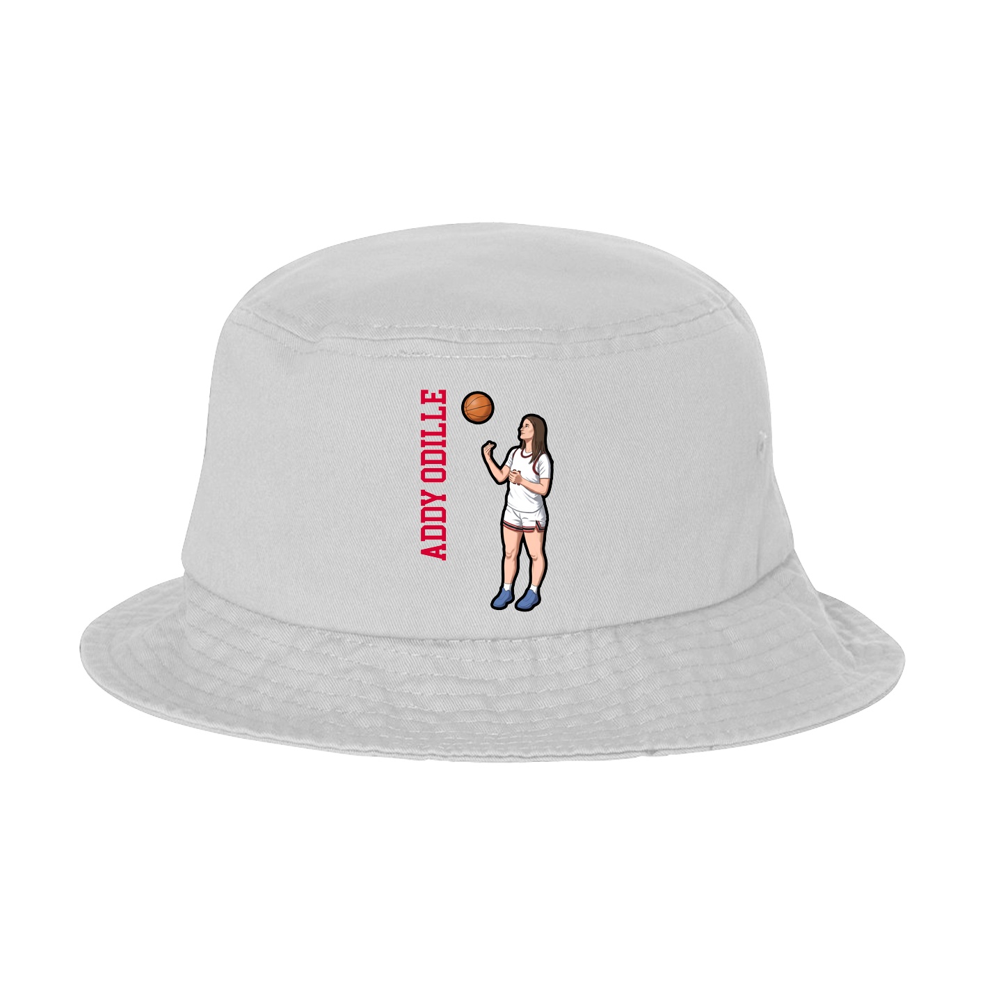 Bucket Cap — Name Vertical in White