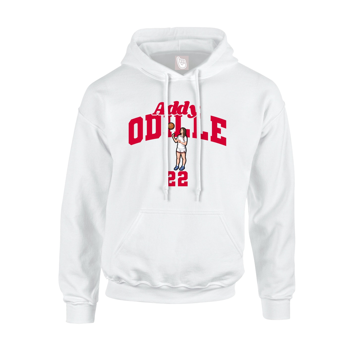 Hoodie — Signature Arch in White