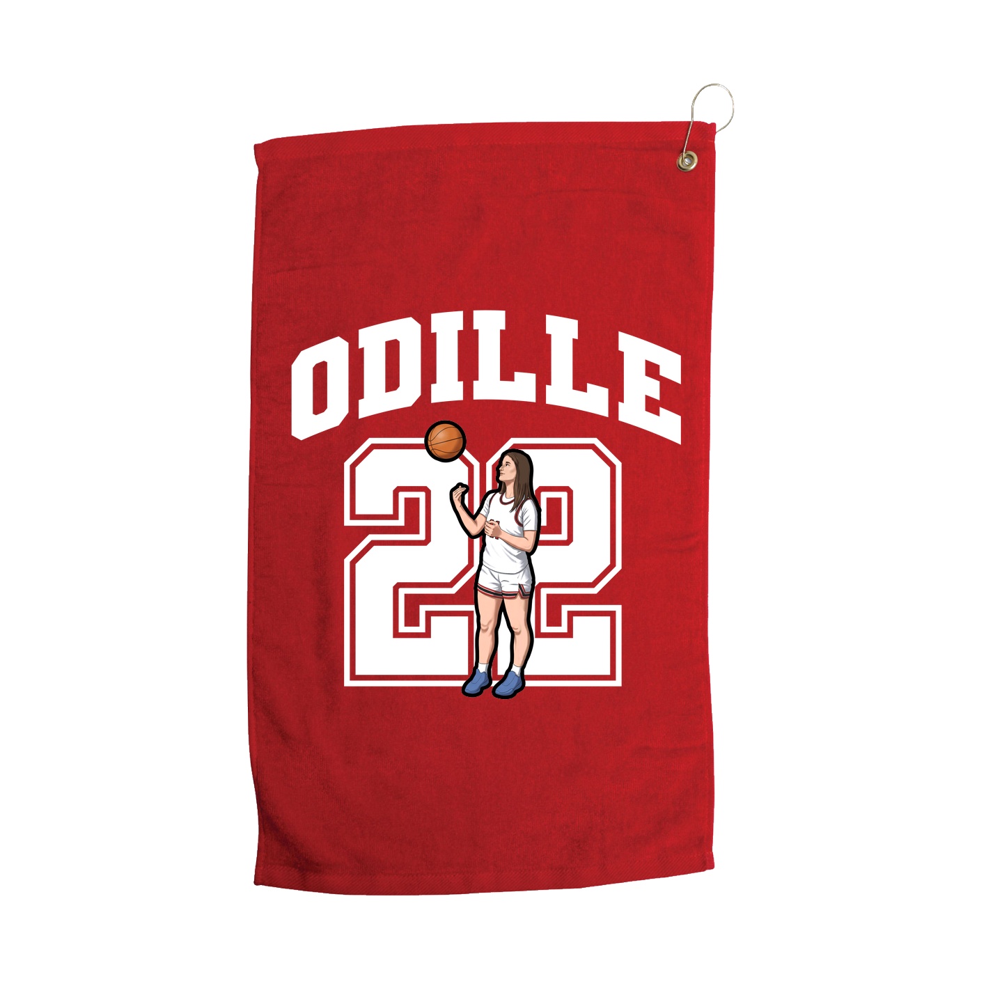 Golf Towel — Number in Red