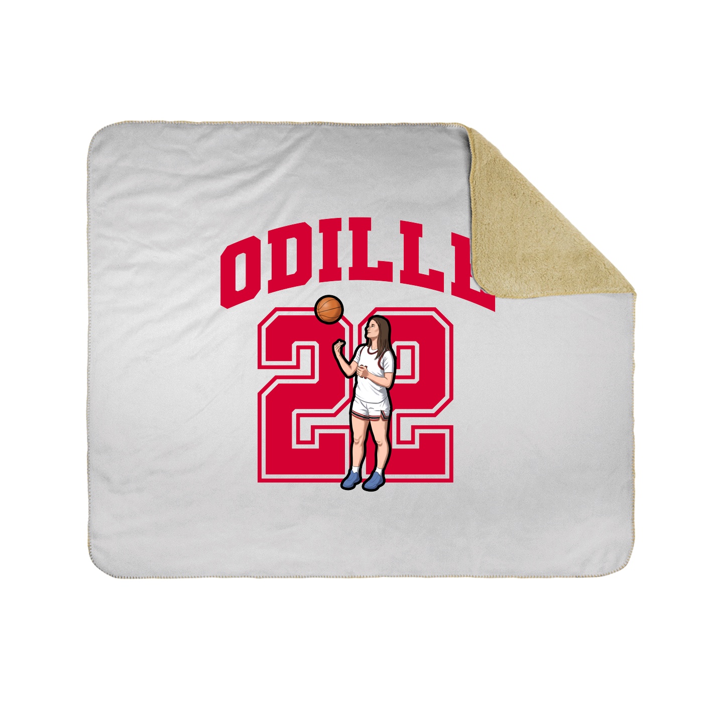 Throw Blanket — Number in White