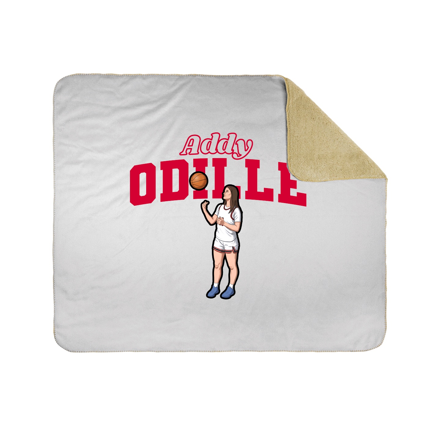 Throw Blanket — Name Arch in White
