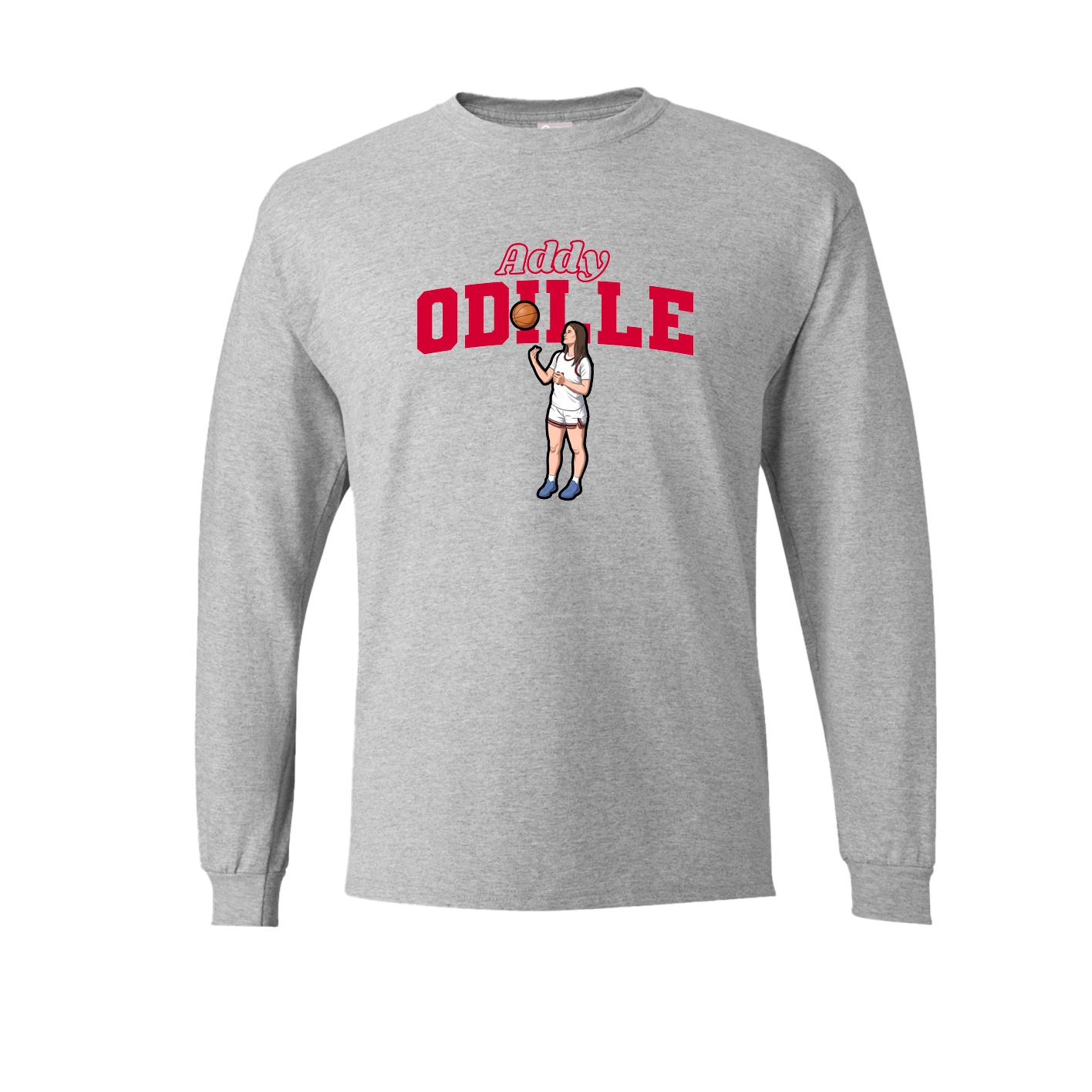 Long Sleeve Tee — Name Arch in Grey