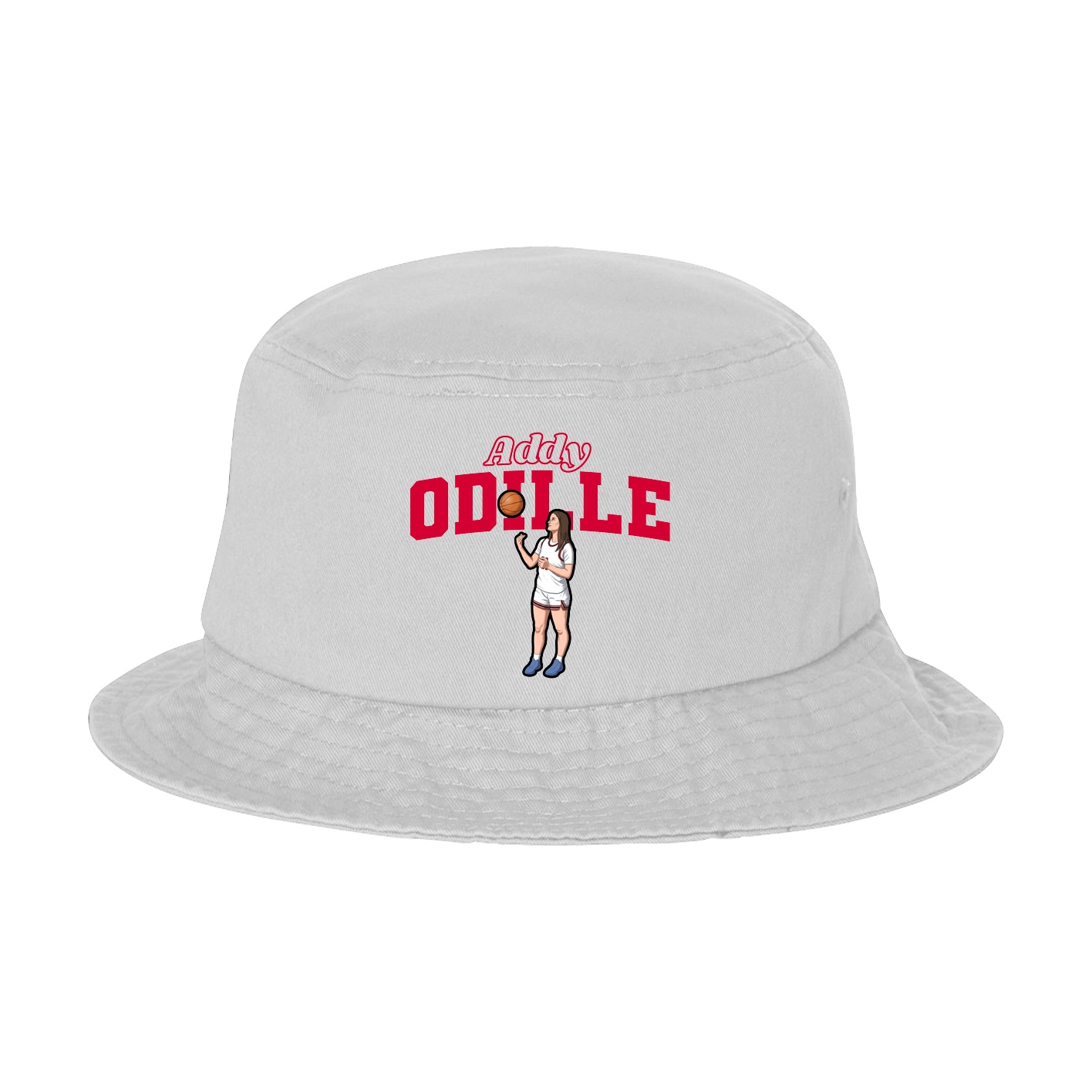 Bucket Cap — Name Arch in White