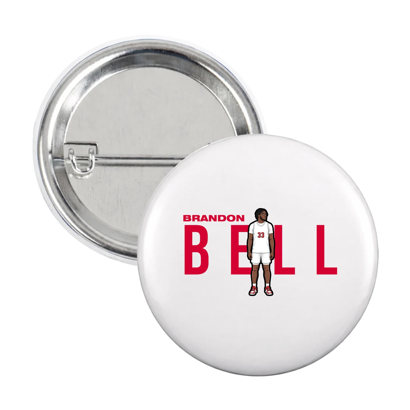 Game Day Button — Player Name in White