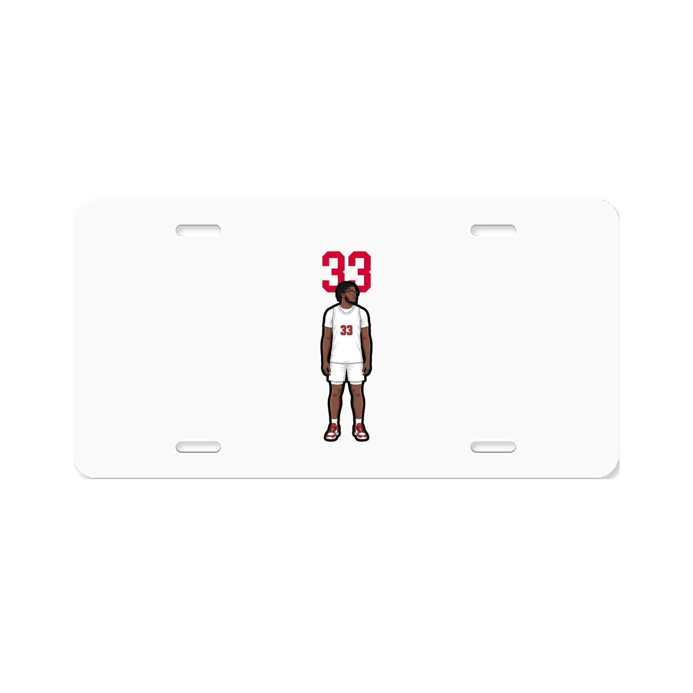 License Plate — Number Top in Classic