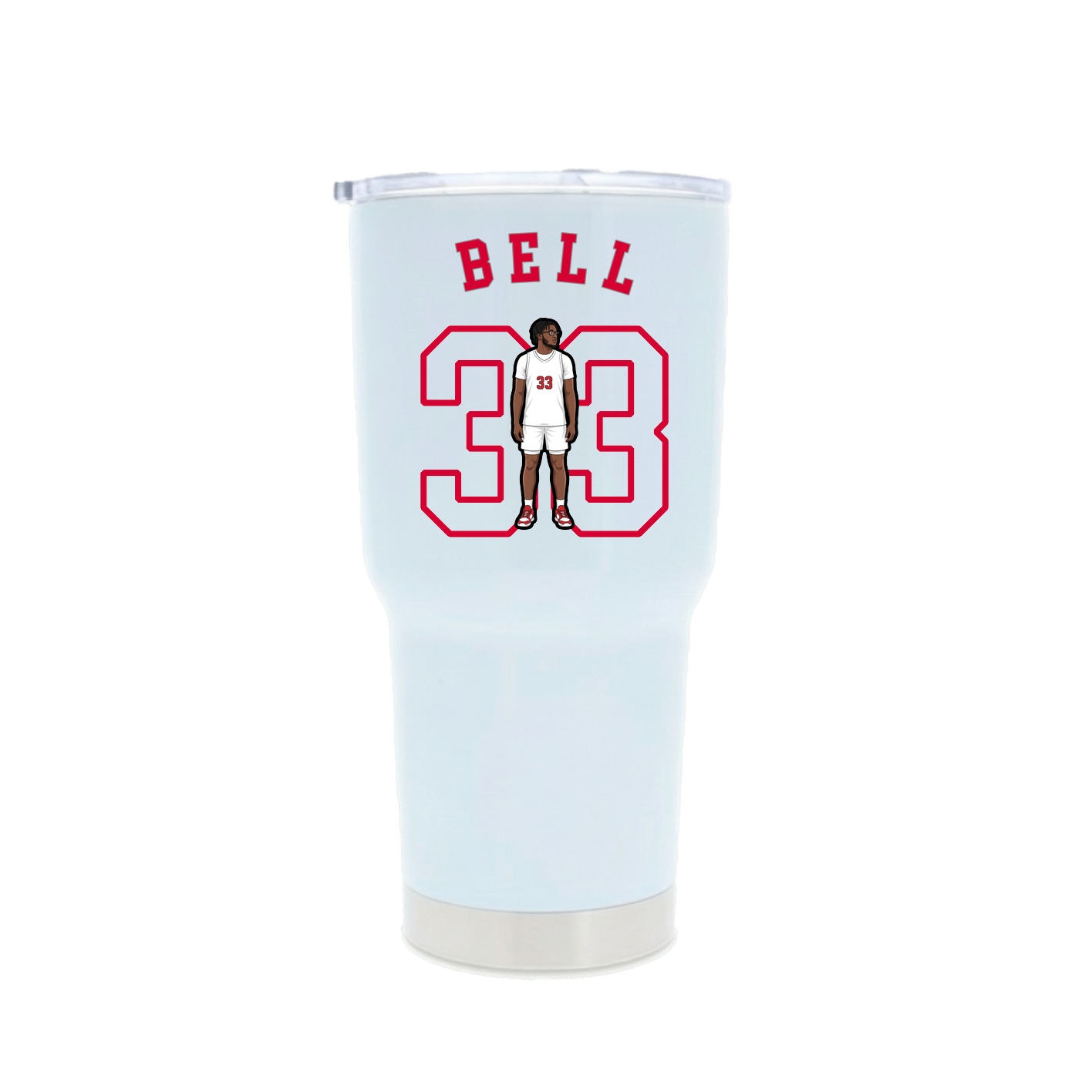 30oz Stainless Steel Tumbler — Shirsey Arch in White
