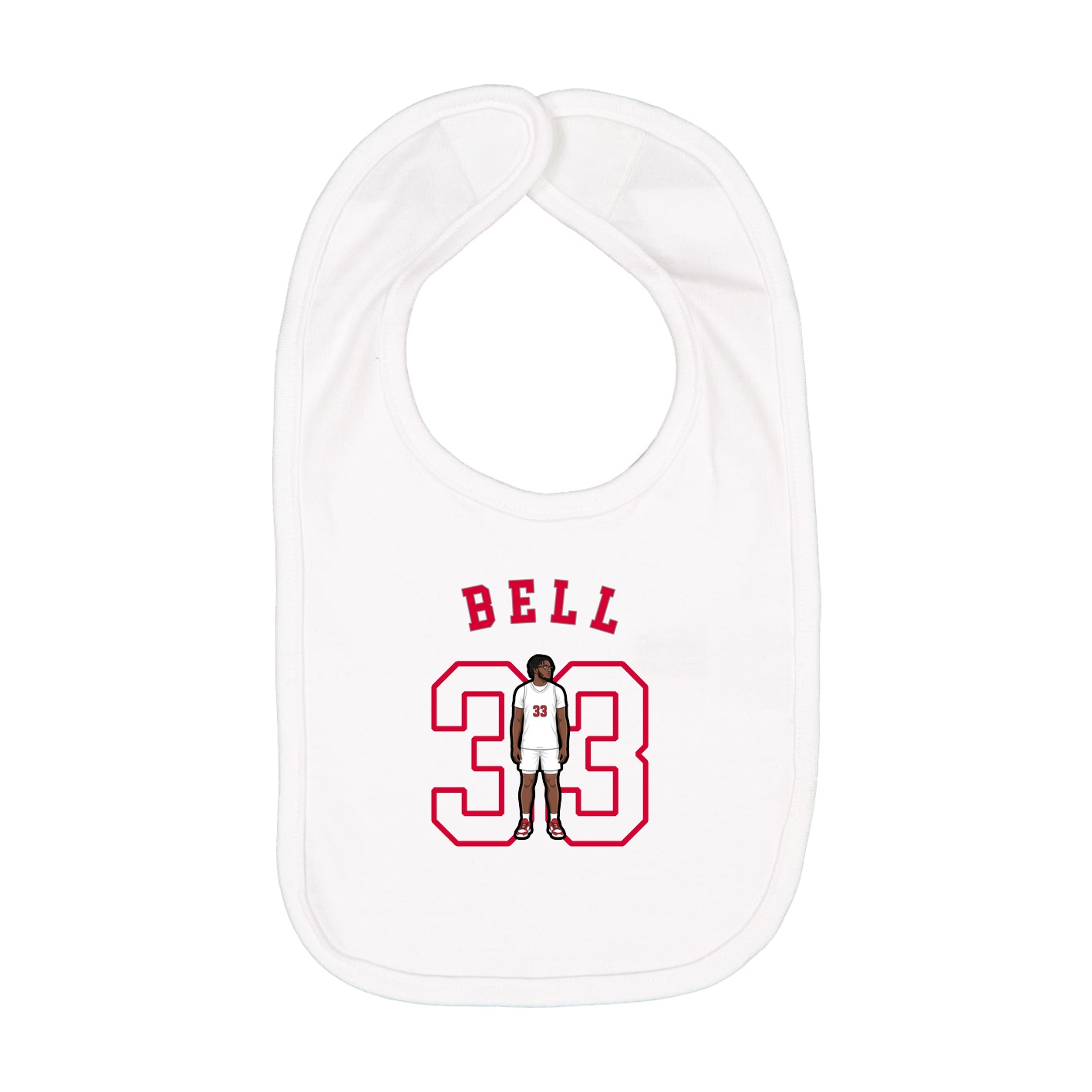 Infant Bib — Shirsey Arch in White