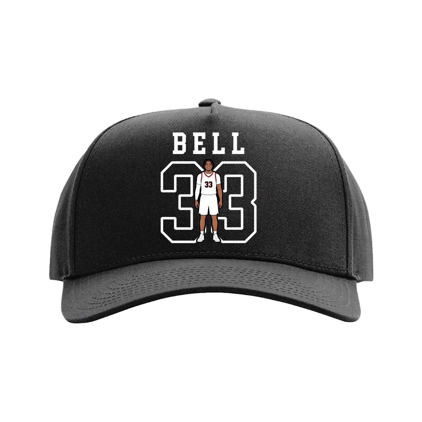 Full Fabric Five-Panel Champ Cap — Shirsey in Black