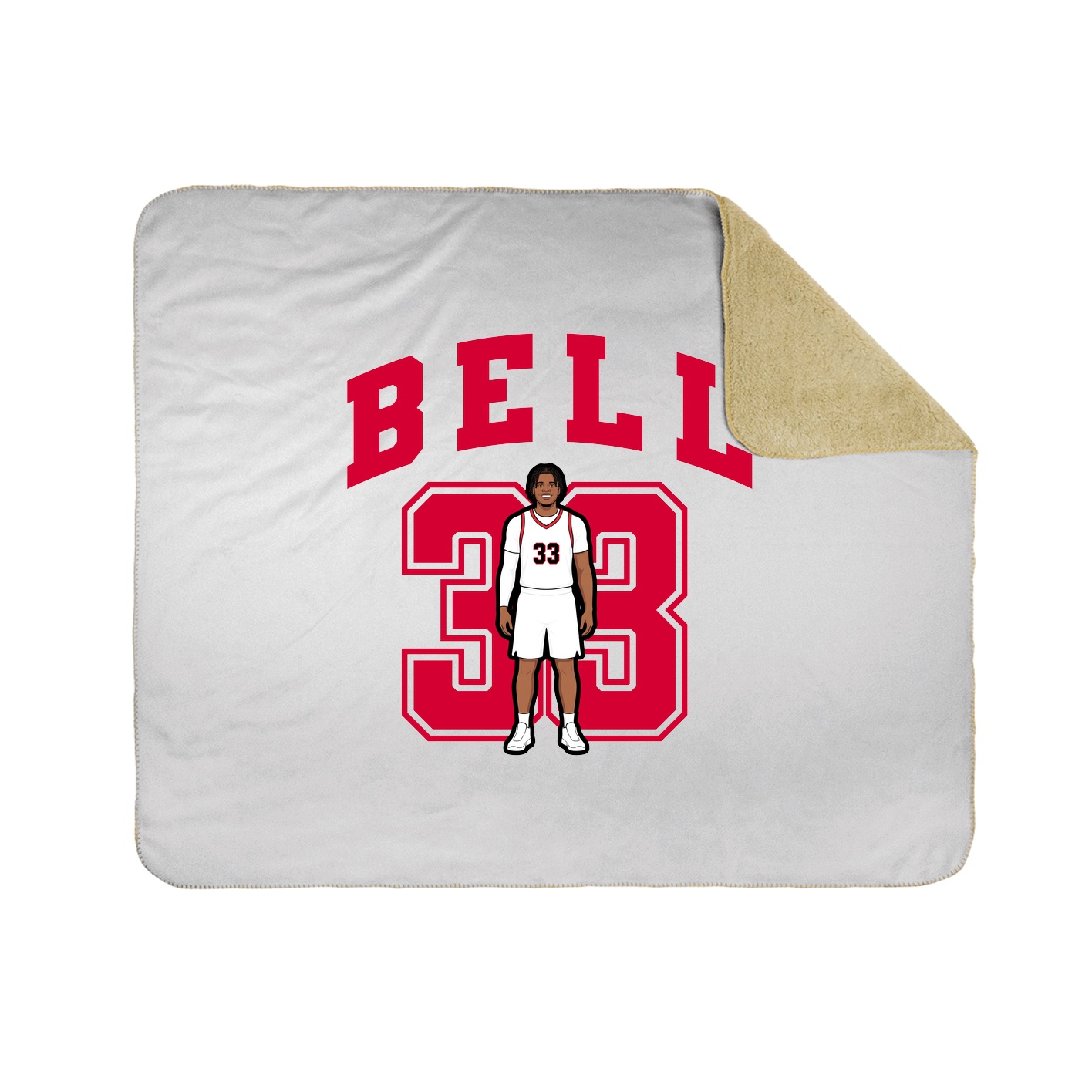 Throw Blanket — Number in White