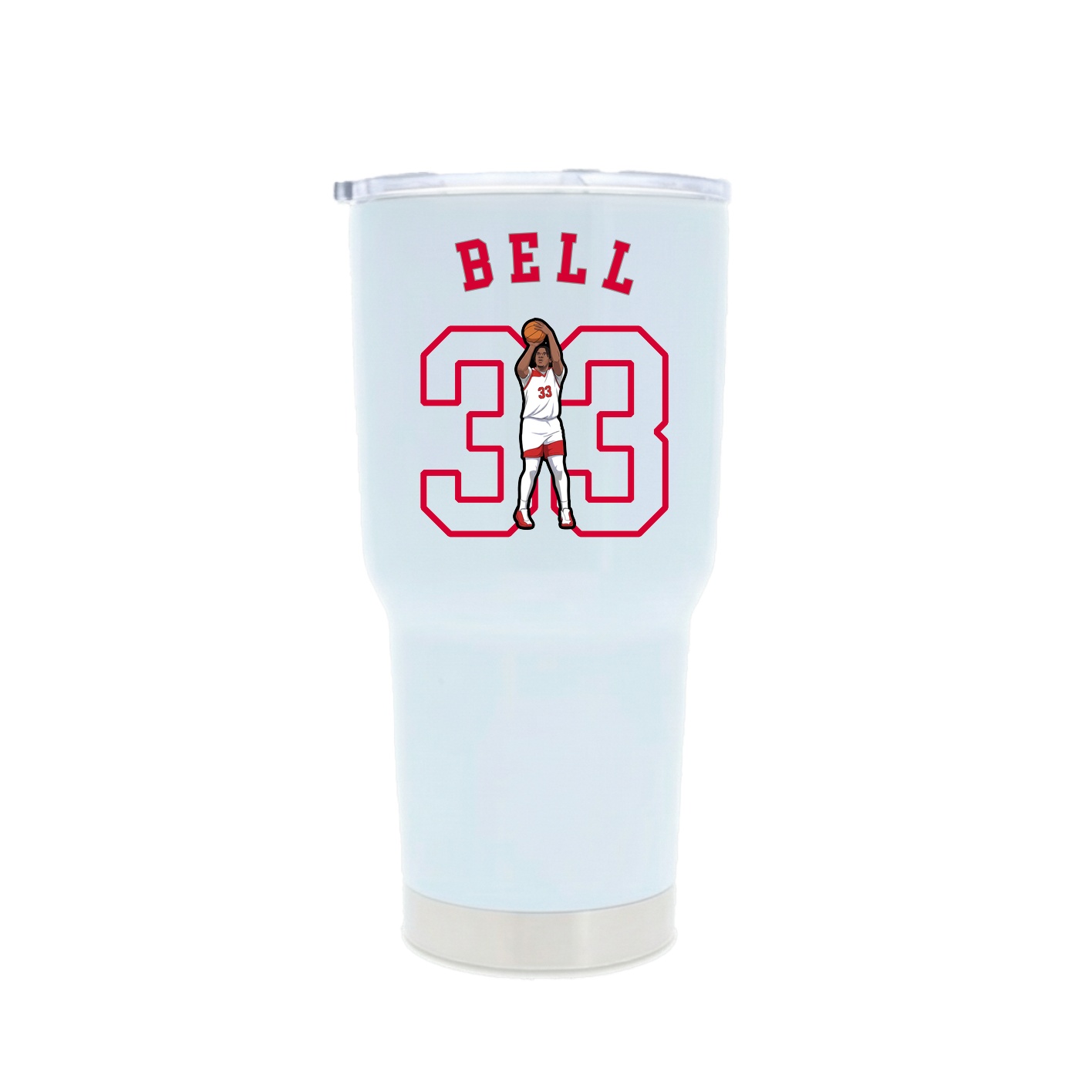 30oz Stainless Steel Tumbler — Shirsey Arch in White