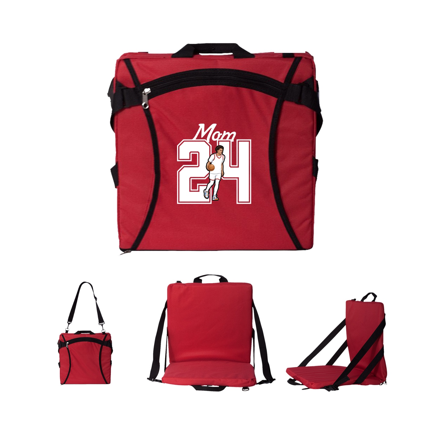 Folding Stadium Seat — Mothers Day Shirsey in Red