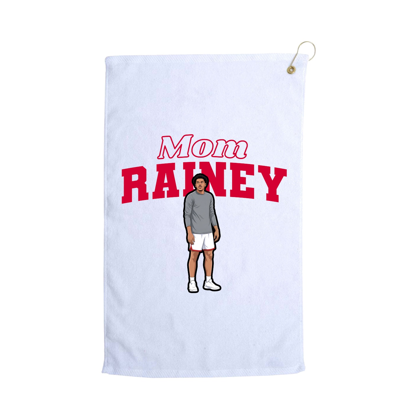 Golf Towel — Mothers Day Block in White