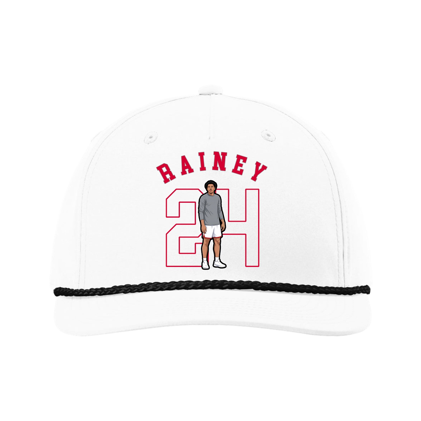 Five-Panel Classic Rope Cap — Shirsey Arch in White