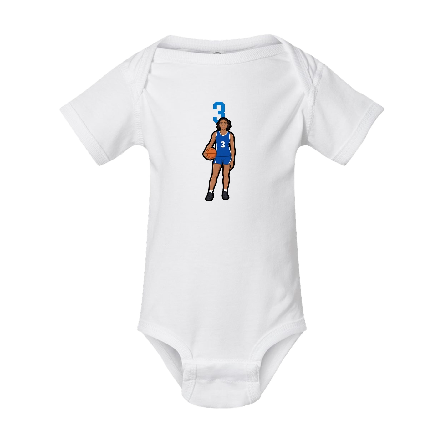 Baby Onesie — Number Top in White