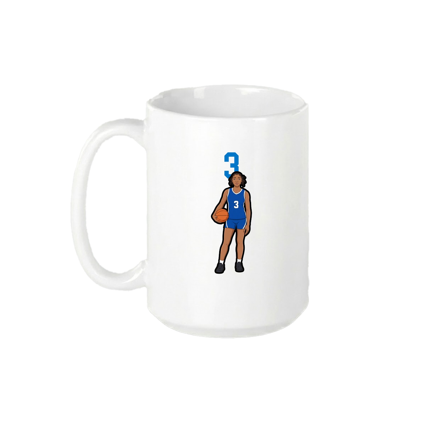 15oz Coffee Mug — Number Top in White