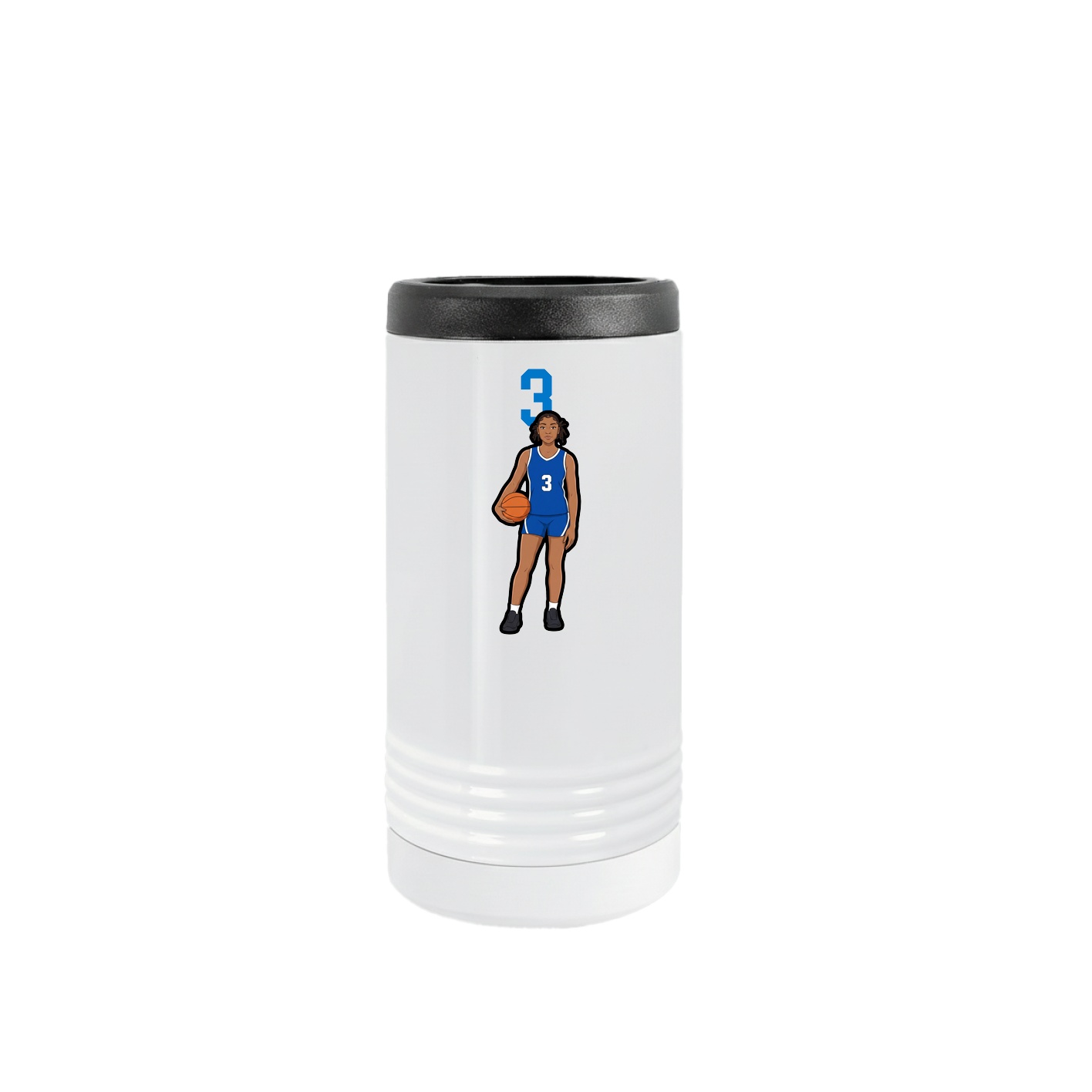 Slim Beverage Holder — Number Top in White