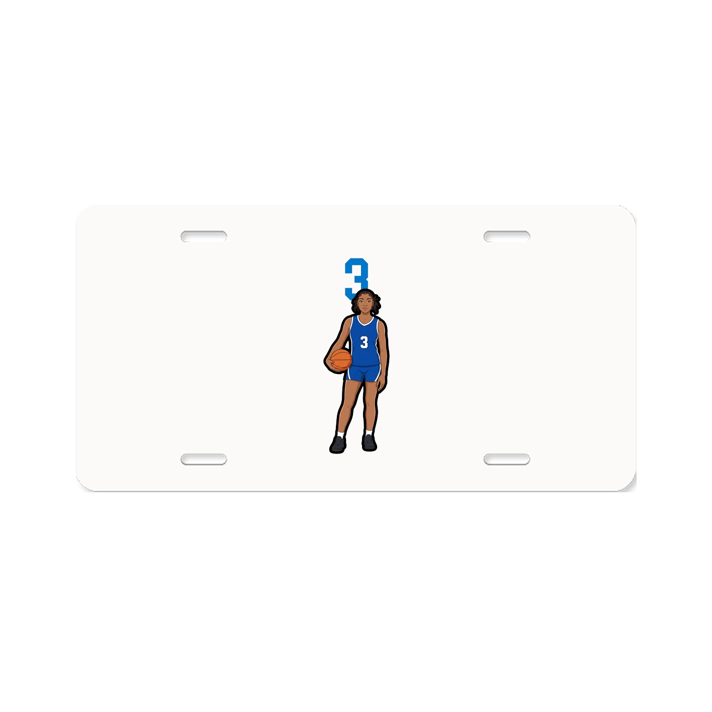 License Plate — Number Top in Classic