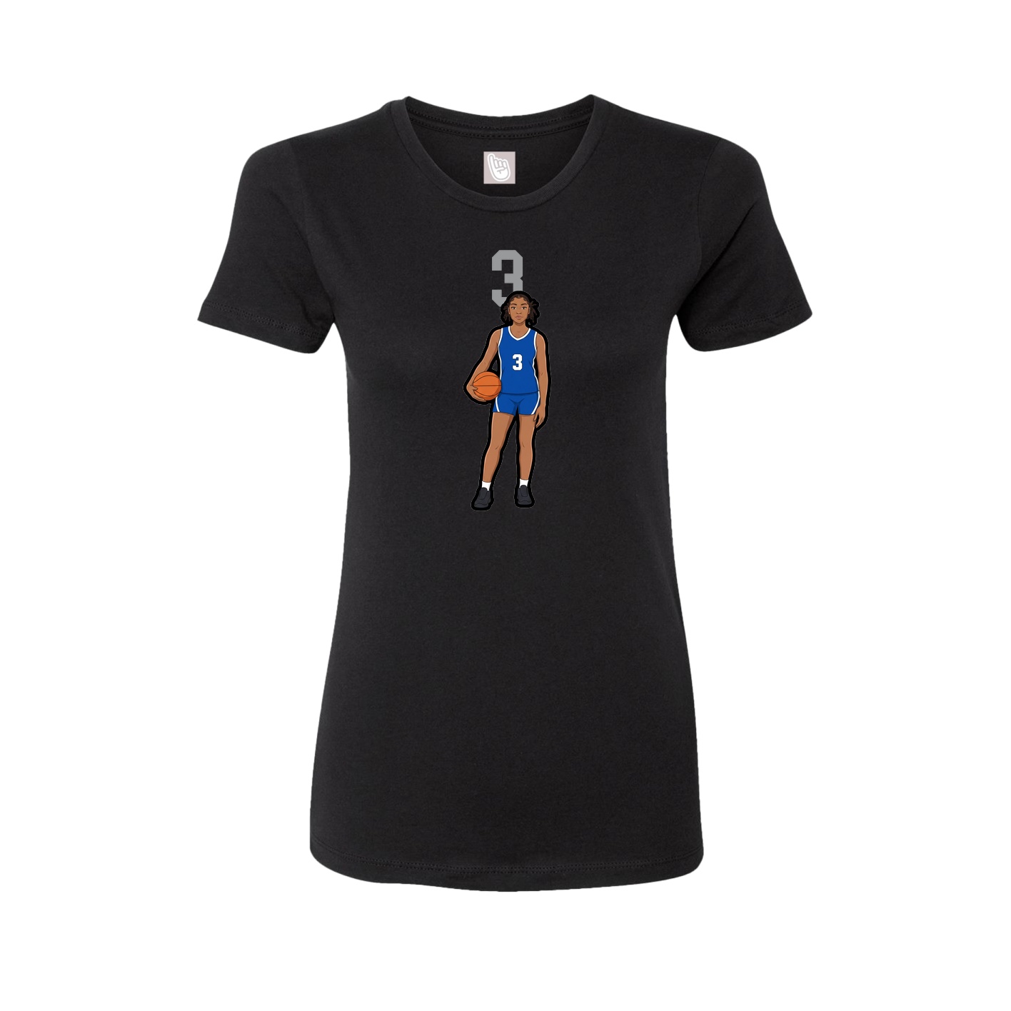 Womens Tee — Number Top in Black