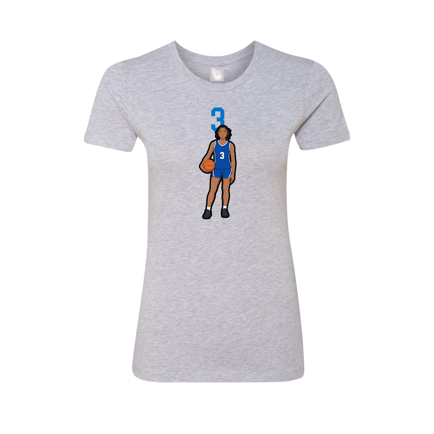 Womens Tee — Number Top in Grey
