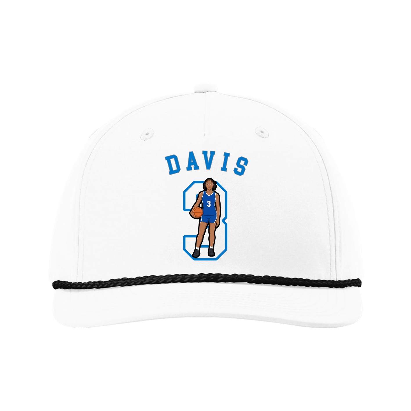 Five-Panel Classic Rope Cap — Shirsey Arch in White