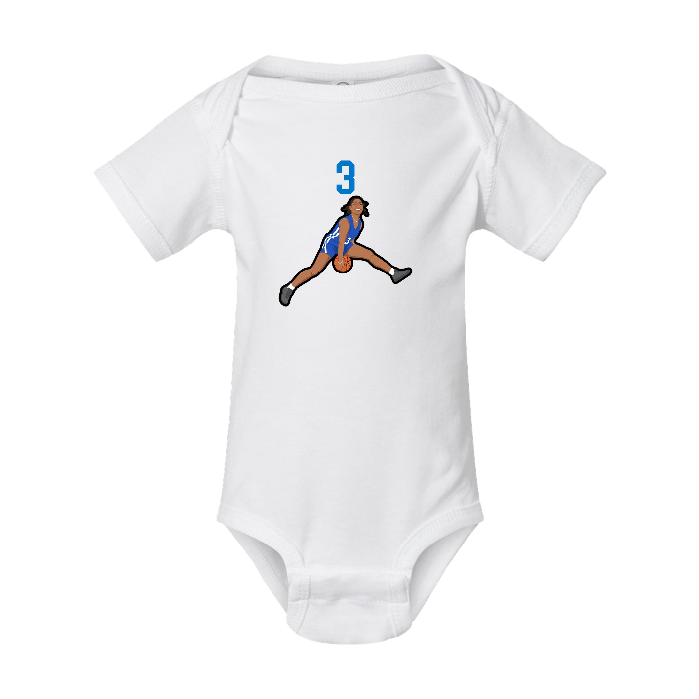 Baby Onesie — Number Top in White