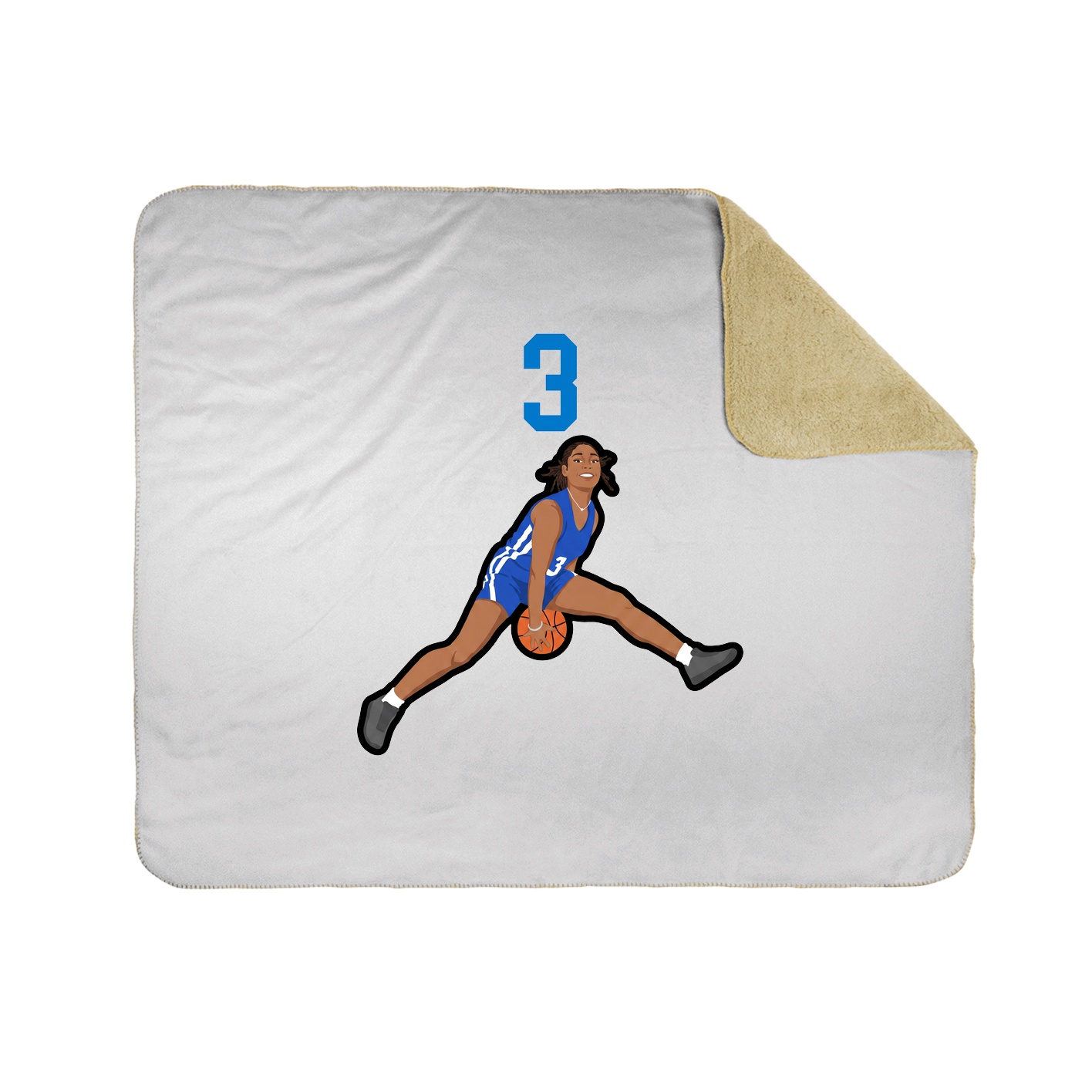 Throw Blanket — Number Top in White