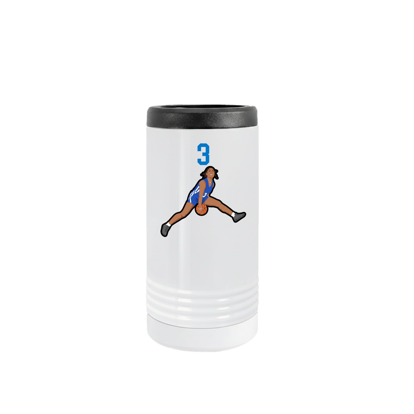 Slim Beverage Holder — Number Top in White
