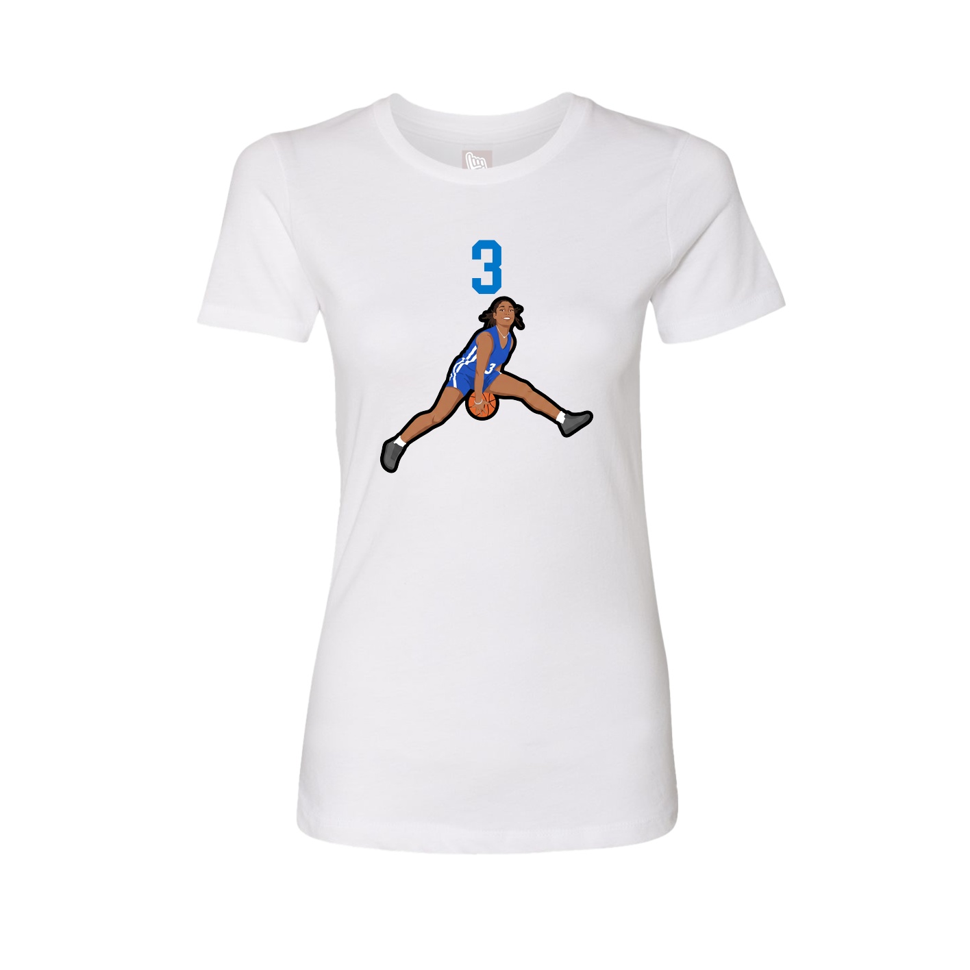 Womens Tee — Number Top in White