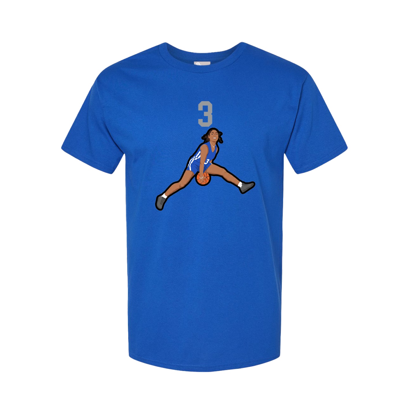 Youth Tee — Number Top in Royal
