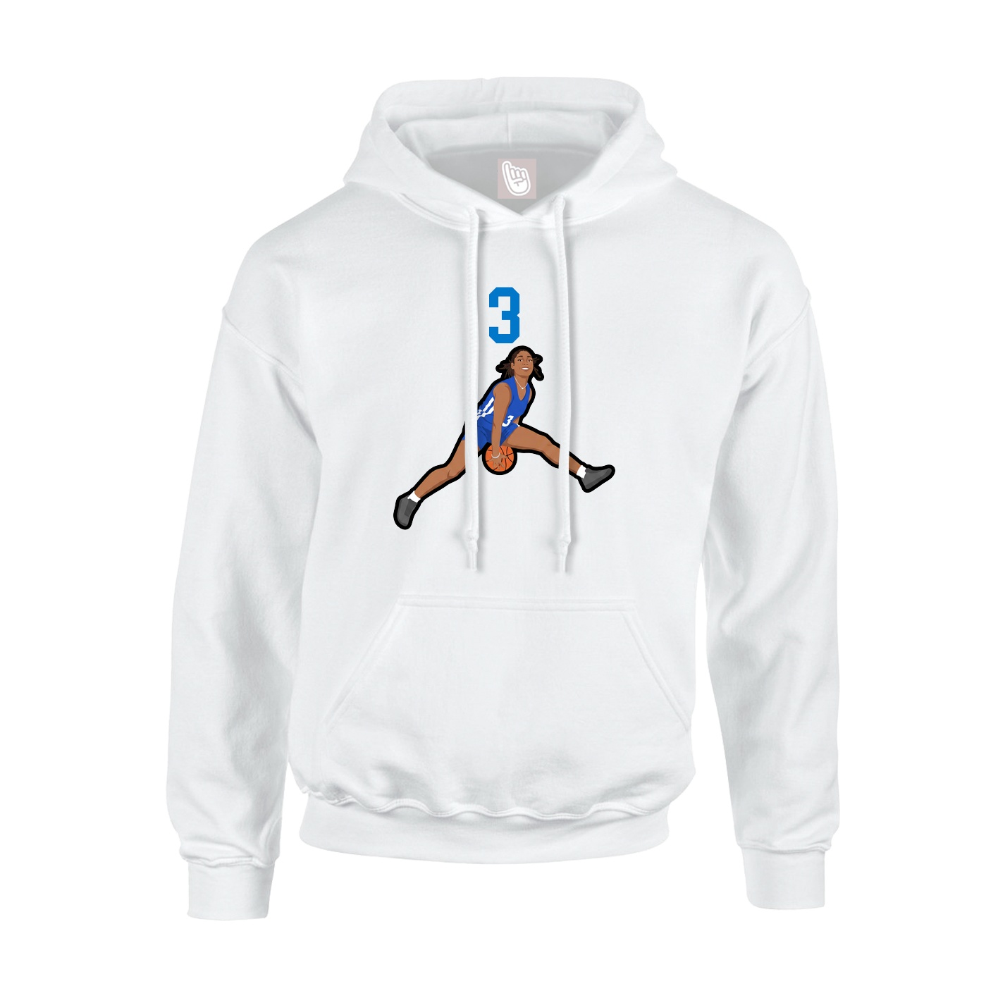 Hoodie — Number Top in White
