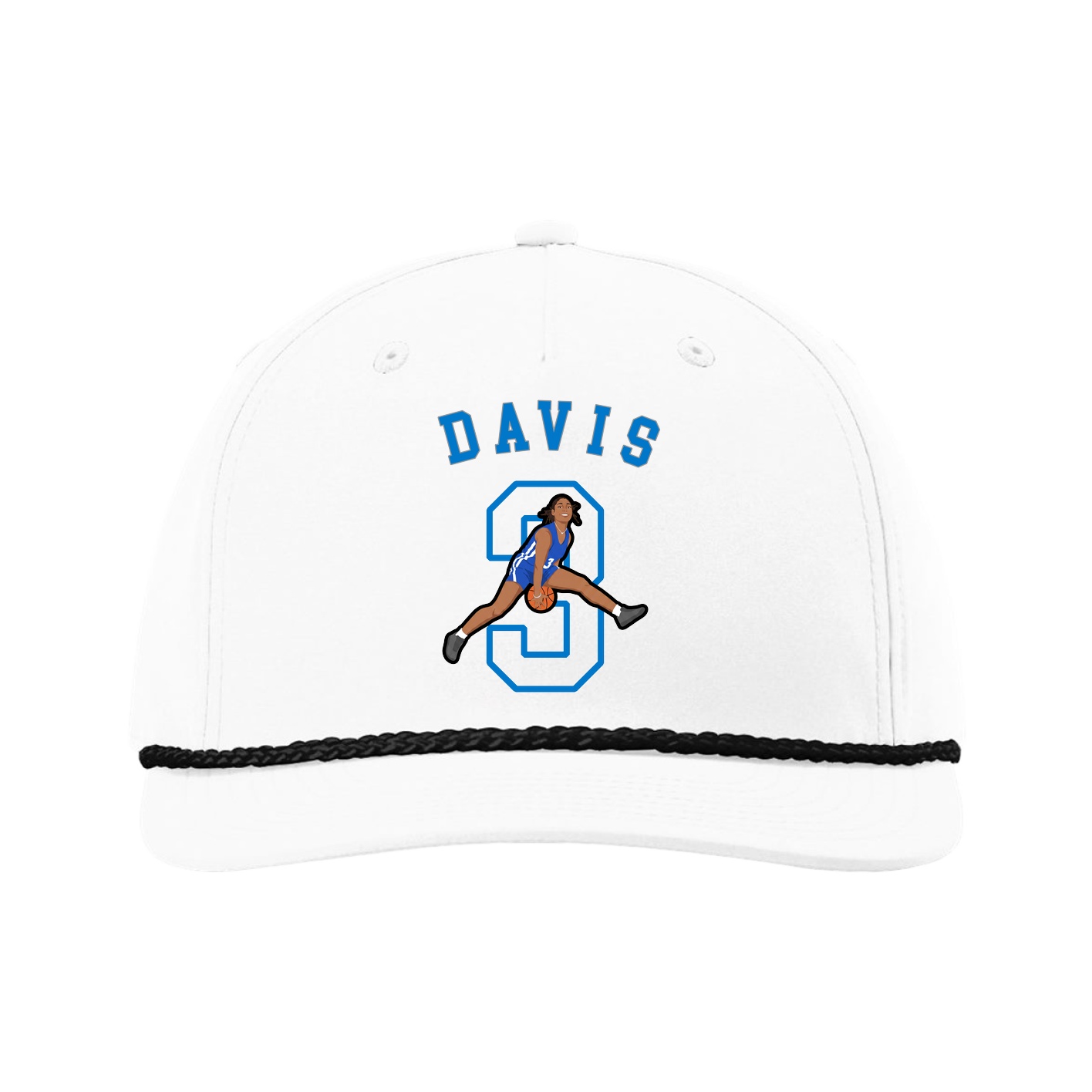 Five-Panel Classic Rope Cap — Shirsey Arch in White