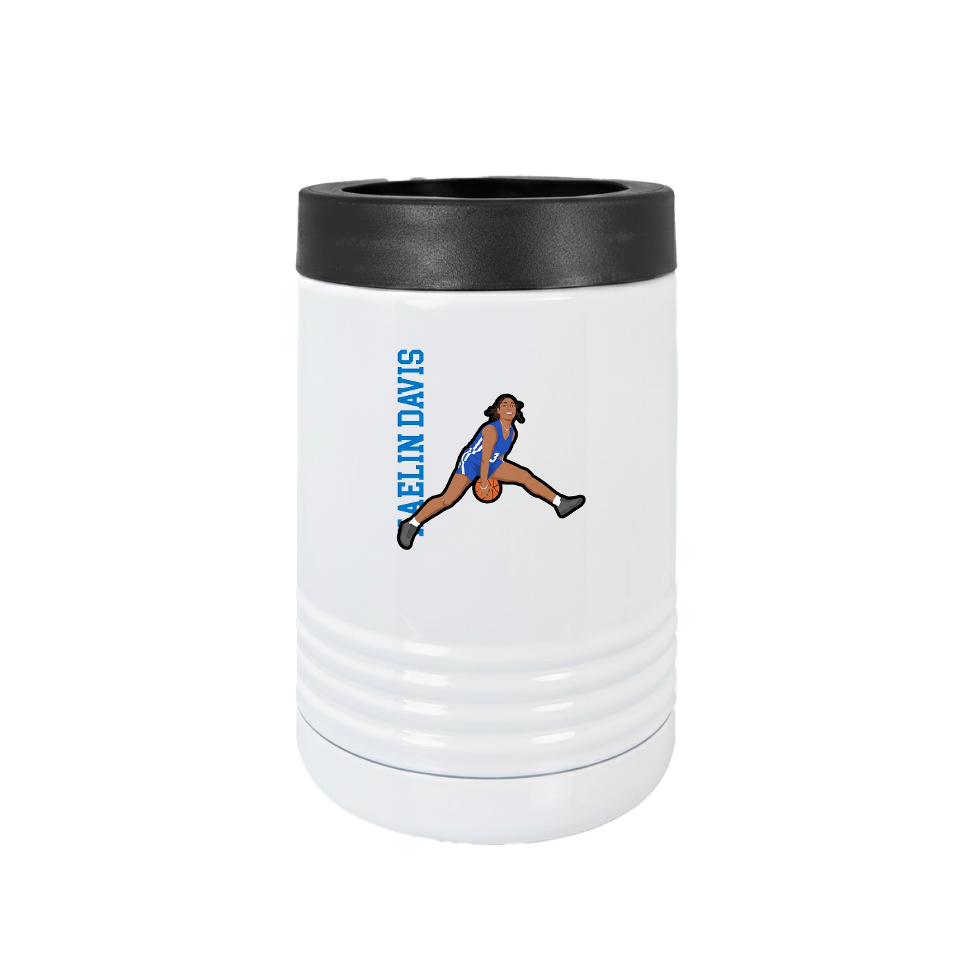 Beverage Holder — Name Vertical in White