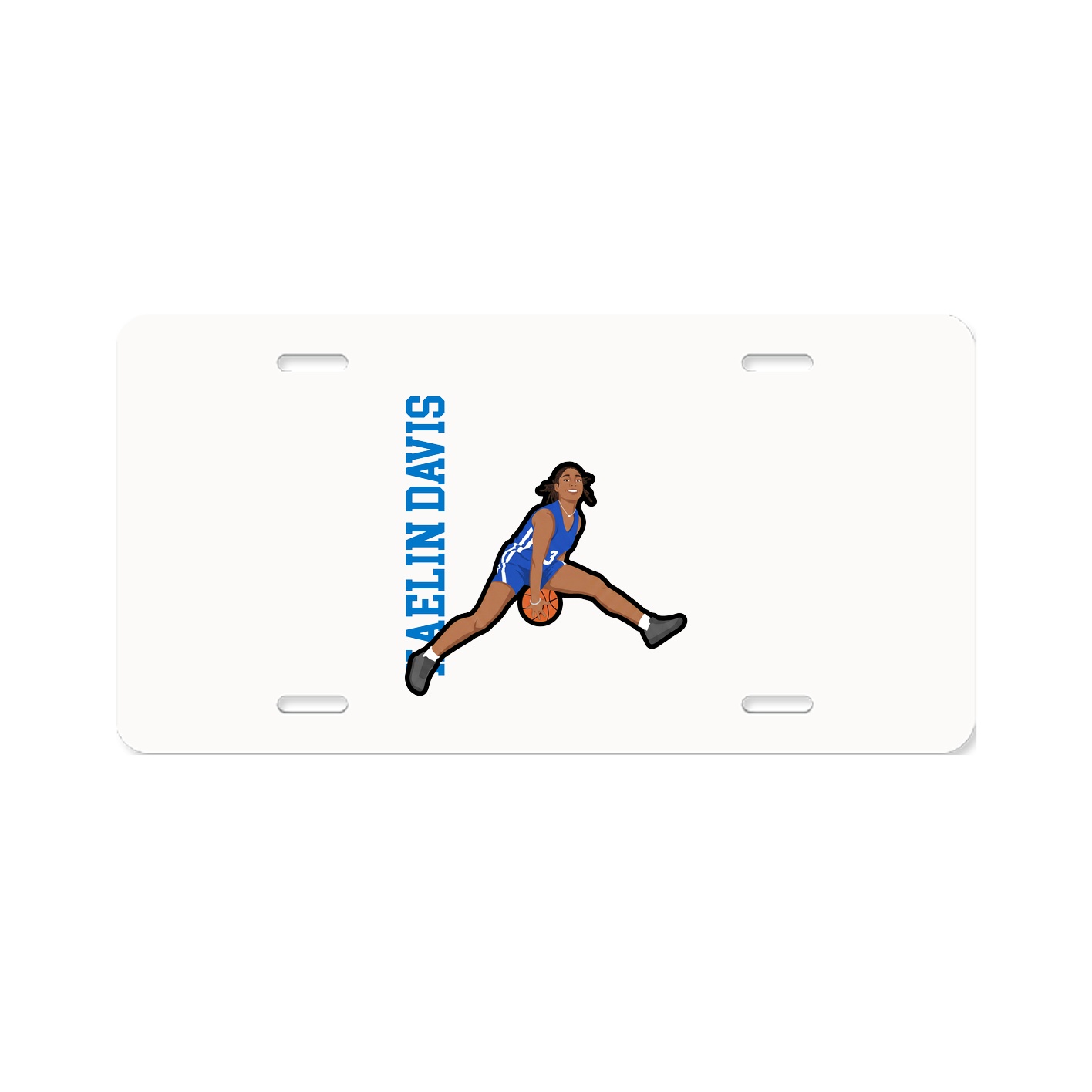 License Plate — Name Vertical in Classic